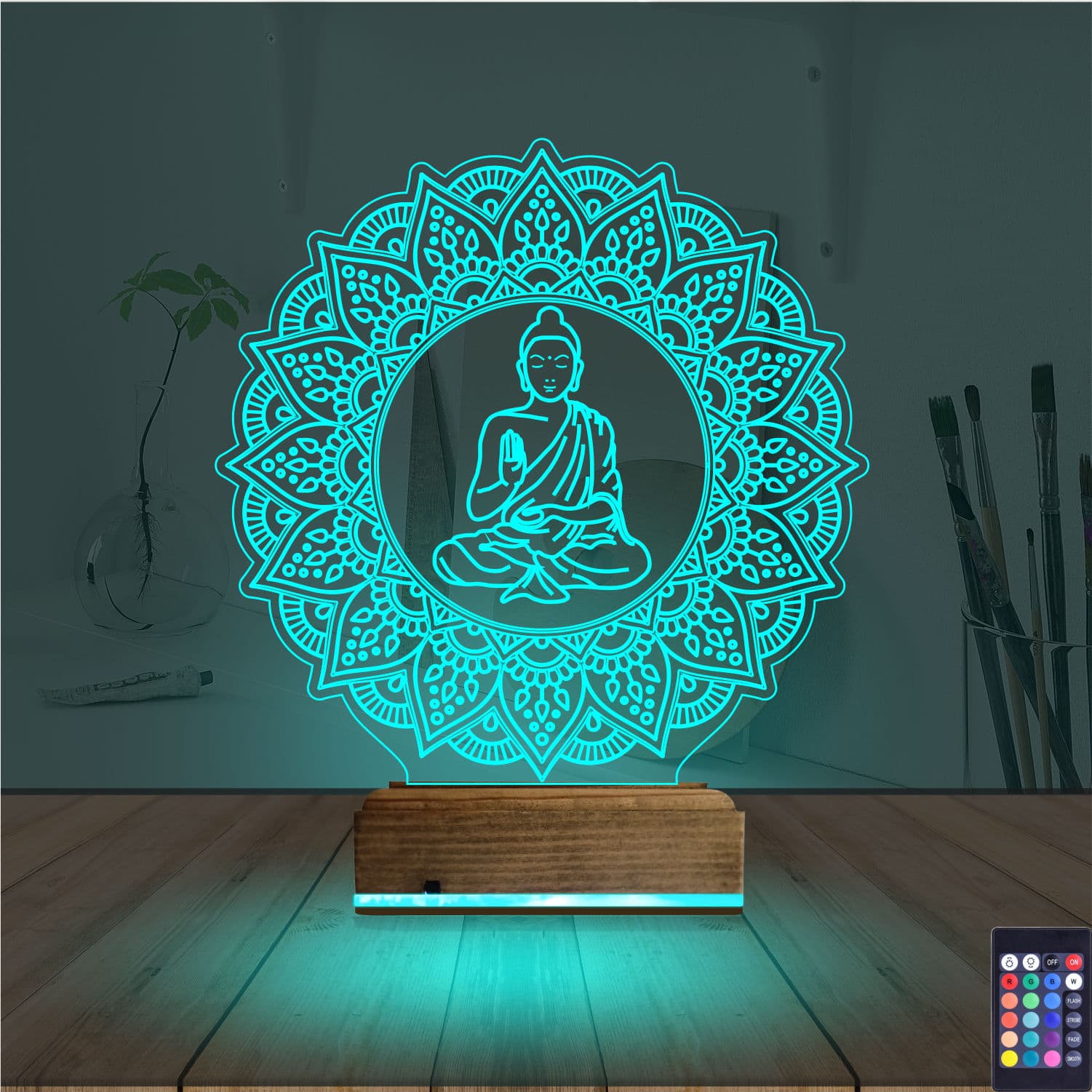 Будда — 3D LED Ночник | Подарок для медитации 3