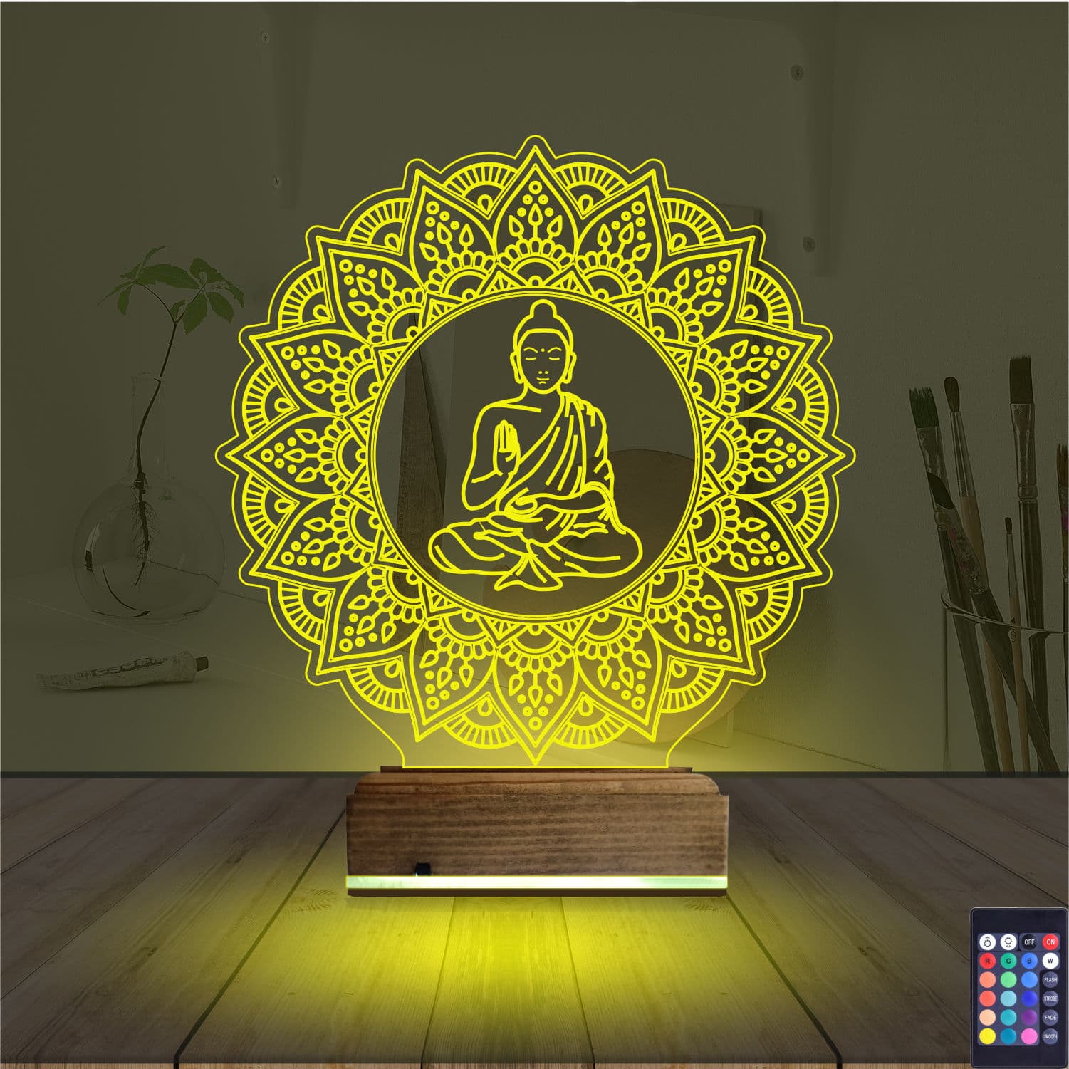 Будда — 3D LED Ночник | Подарок для медитации 5