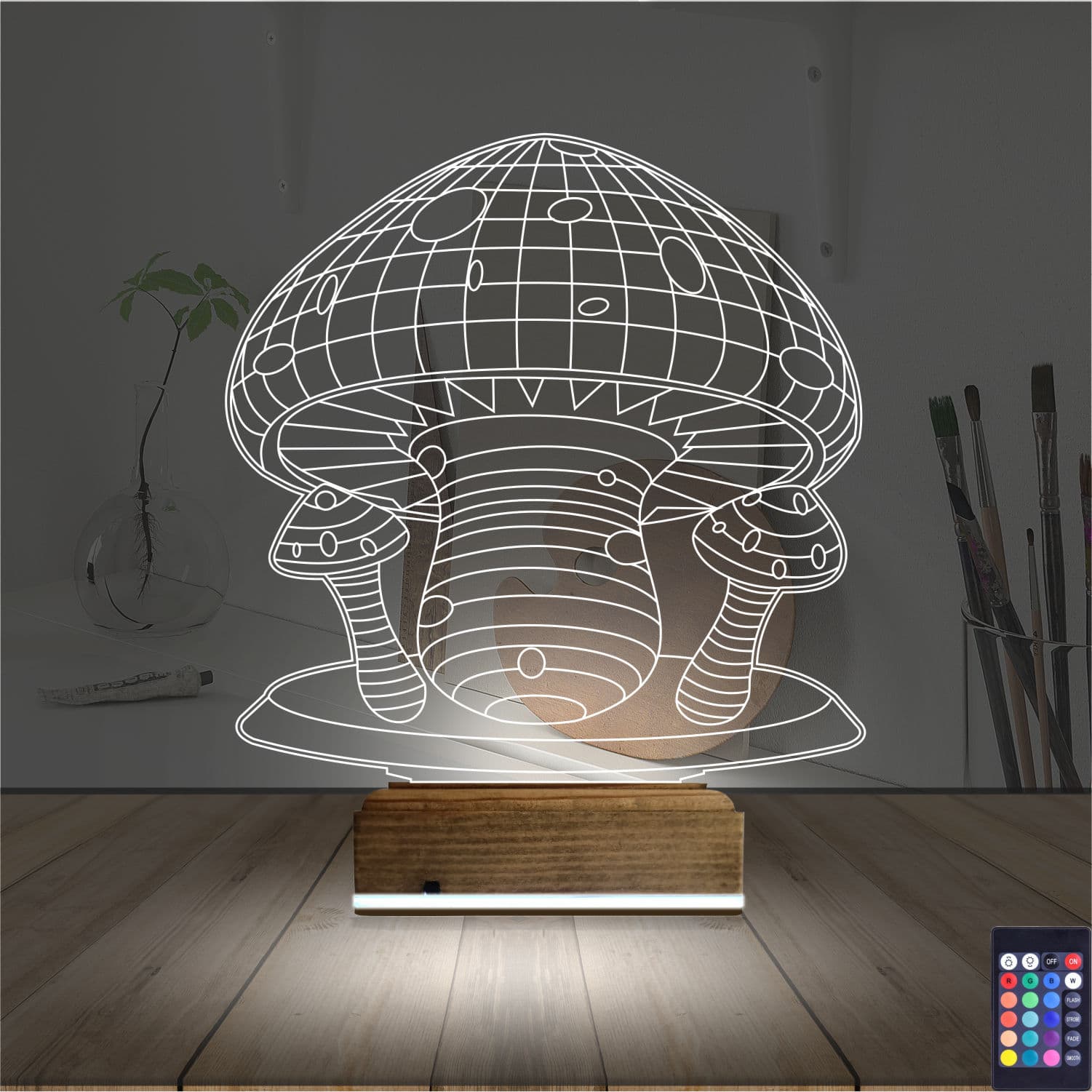 Грибы — 3D LED Ночник | Оригинальный подарок 2