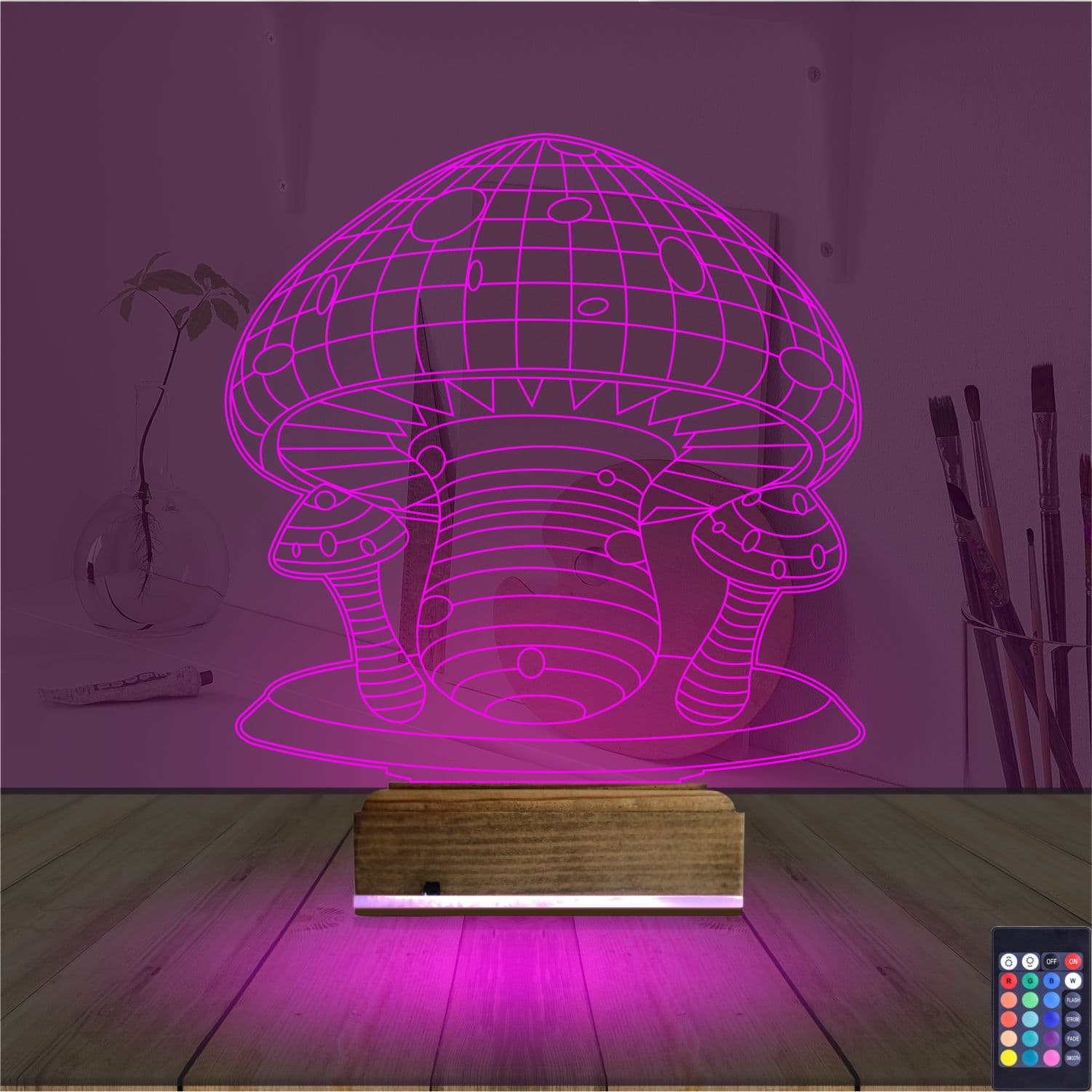 Грибы — 3D LED Ночник | Оригинальный подарок 4