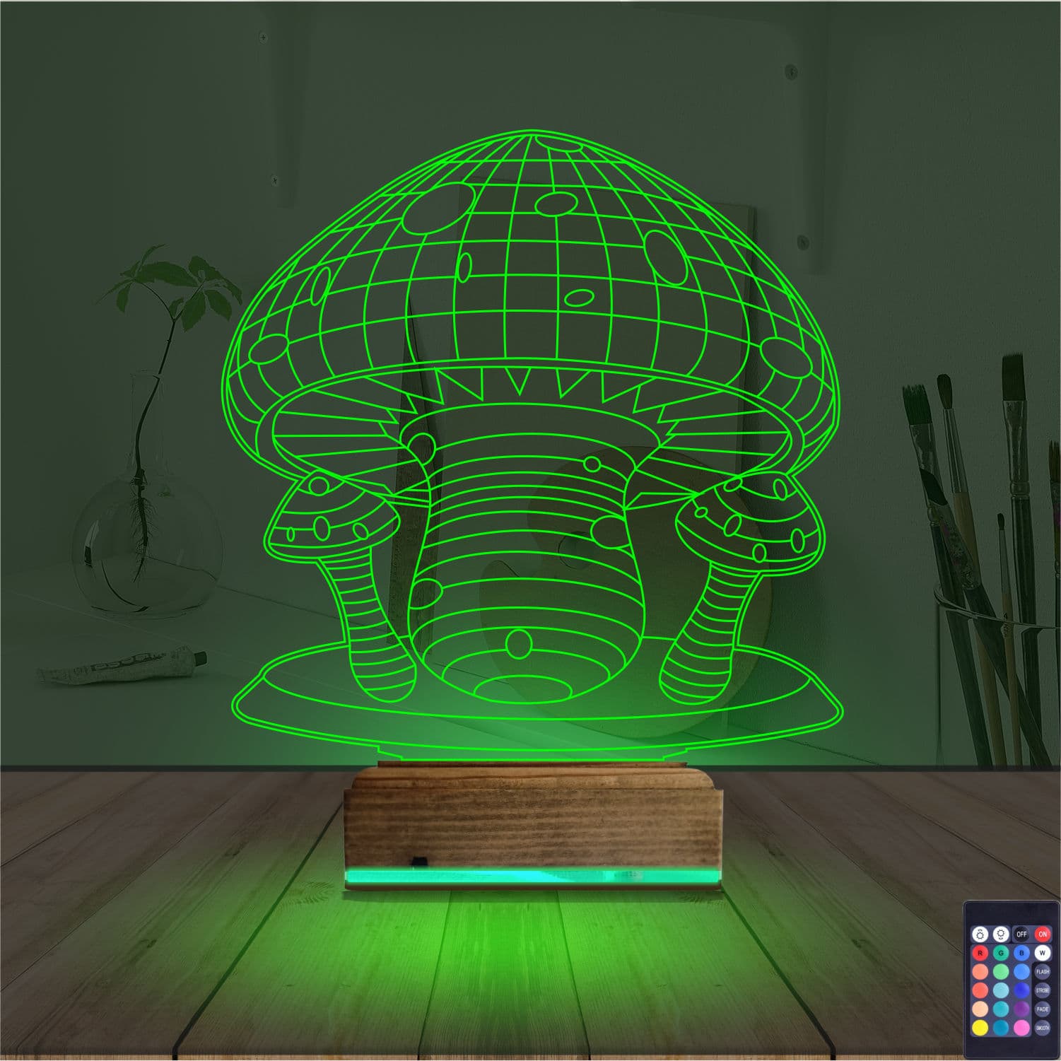 Грибы — 3D LED Ночник | Оригинальный подарок 6