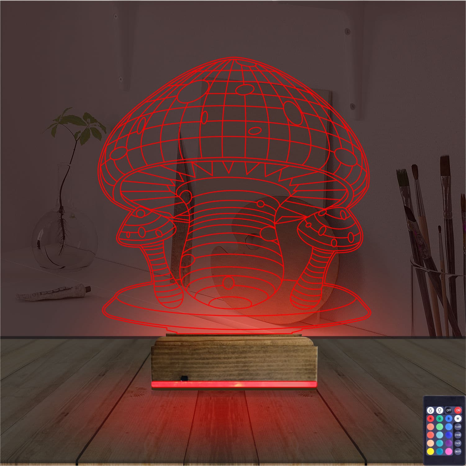 Грибы — 3D LED Ночник | Оригинальный подарок 7