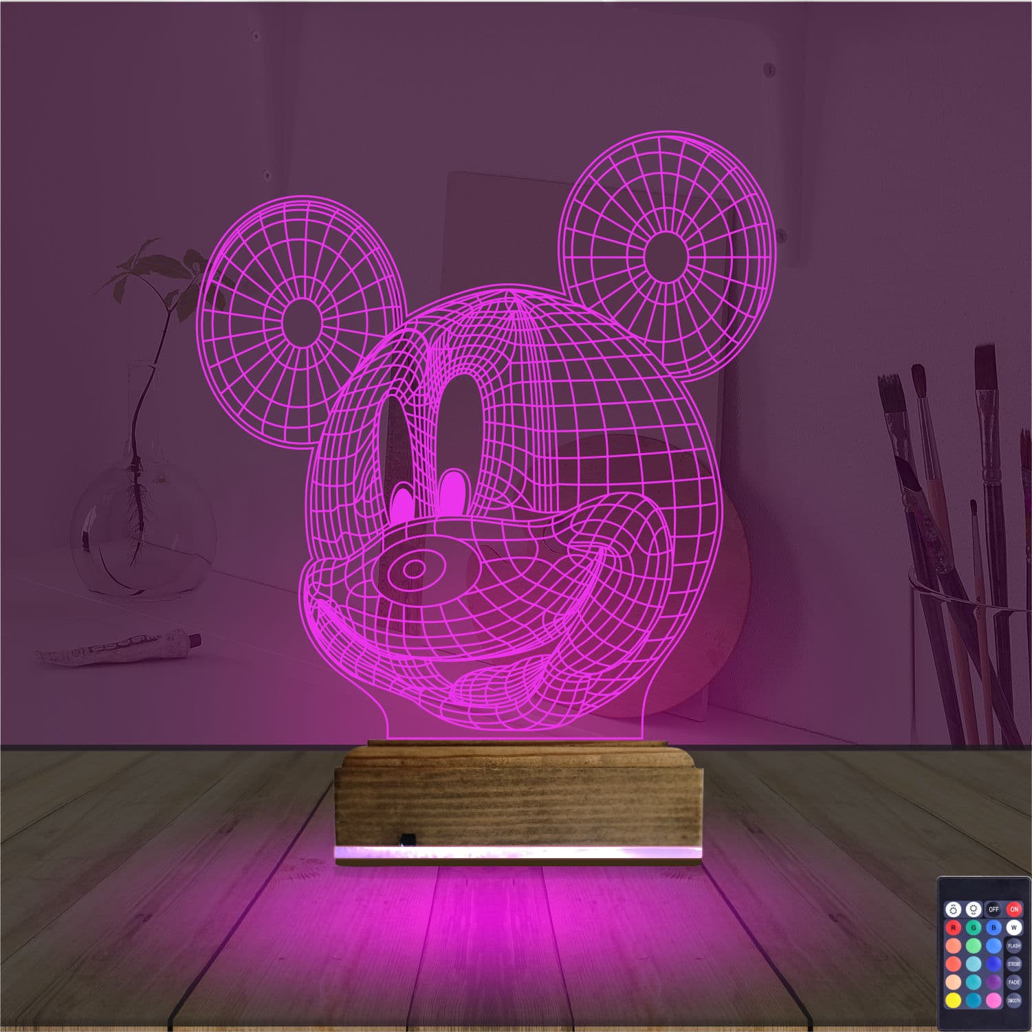 Микки Маус — 3D LED Ночник | Подарок детям 4