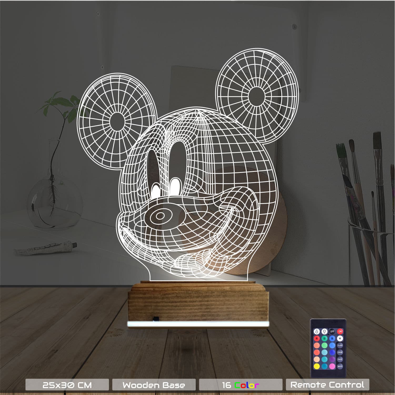 Микки Маус — 3D LED Ночник | Подарок детям 8