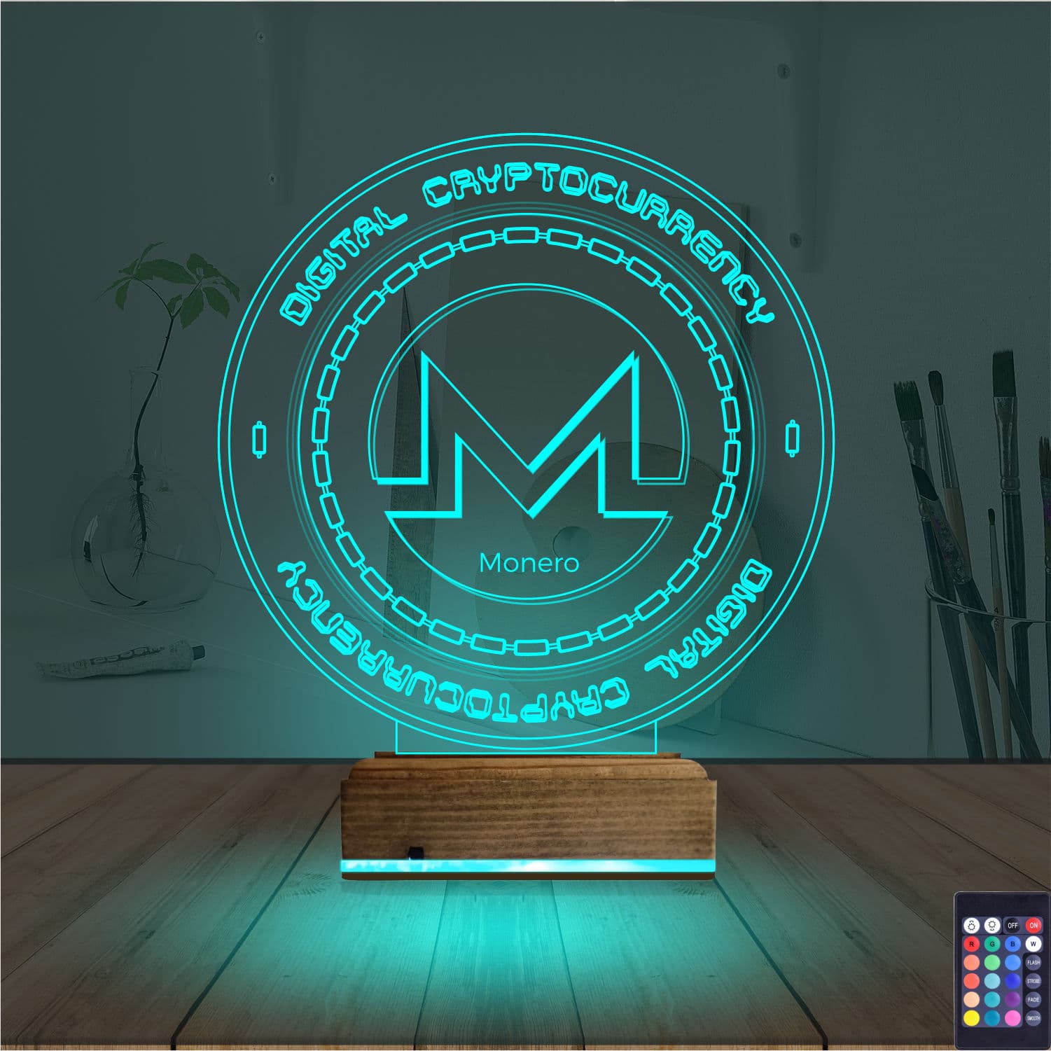 Monero — 3D LED Ночник | Подарок трейдеру и криптоэнтузиасту 3