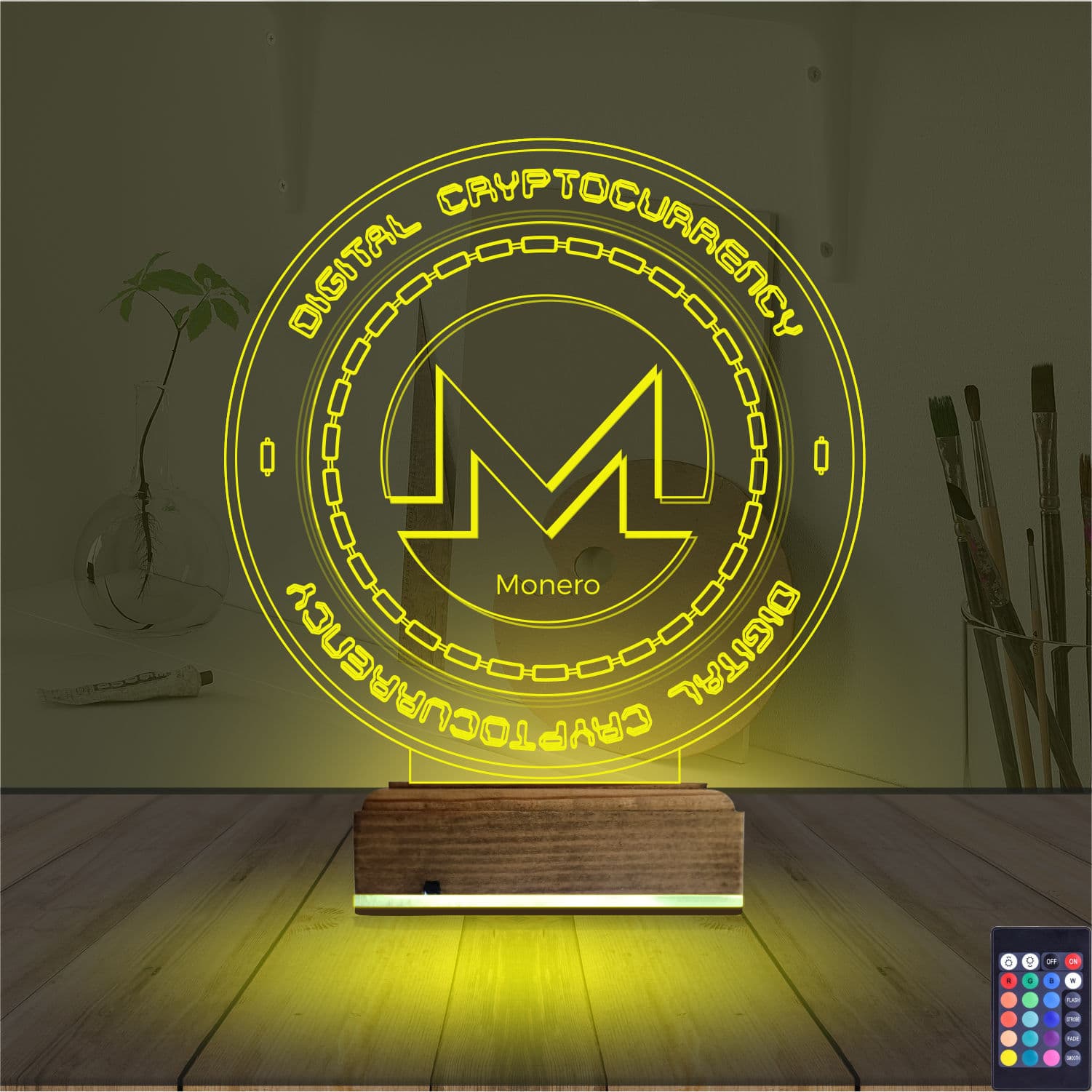 Monero — 3D LED Ночник | Подарок трейдеру и криптоэнтузиасту 5