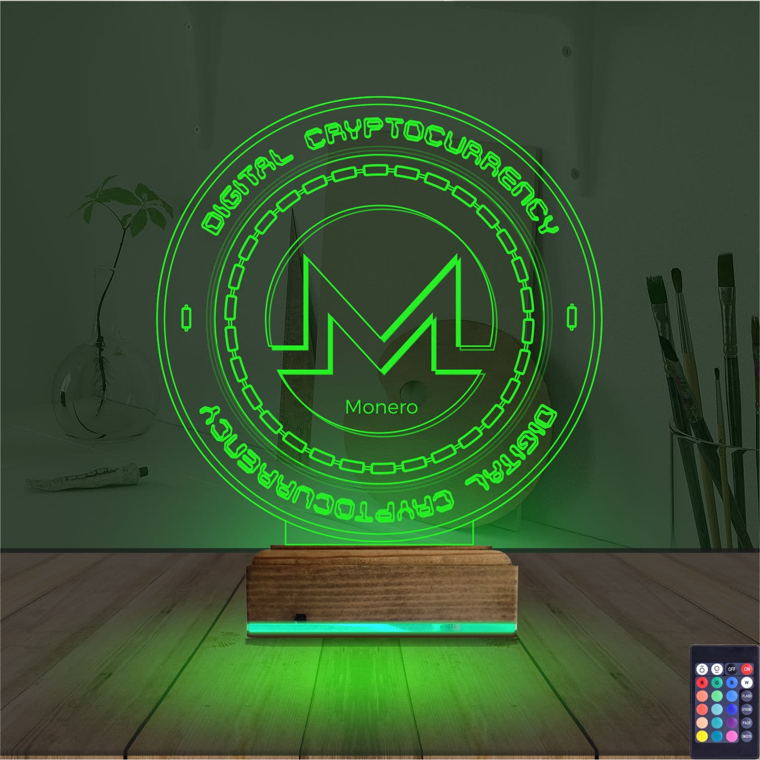 Monero — 3D LED Ночник | Подарок трейдеру и криптоэнтузиасту 6
