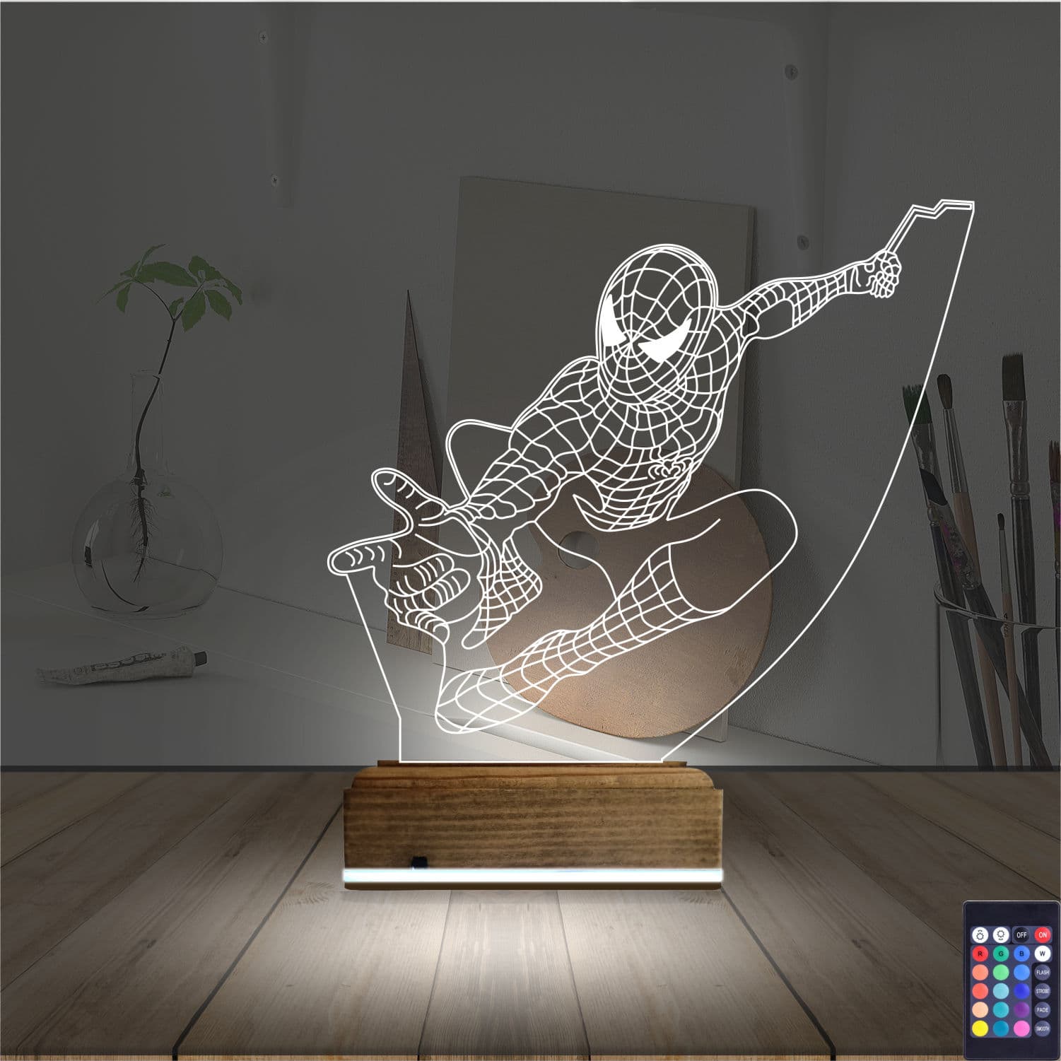 Человек-паук — 3D LED Ночник | Подарок фанатам Marvel 2