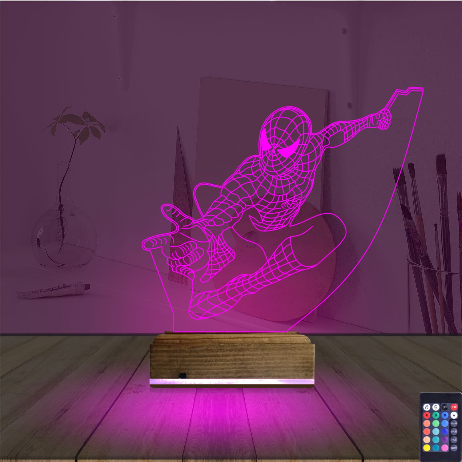 Человек-паук — 3D LED Ночник | Подарок фанатам Marvel 4