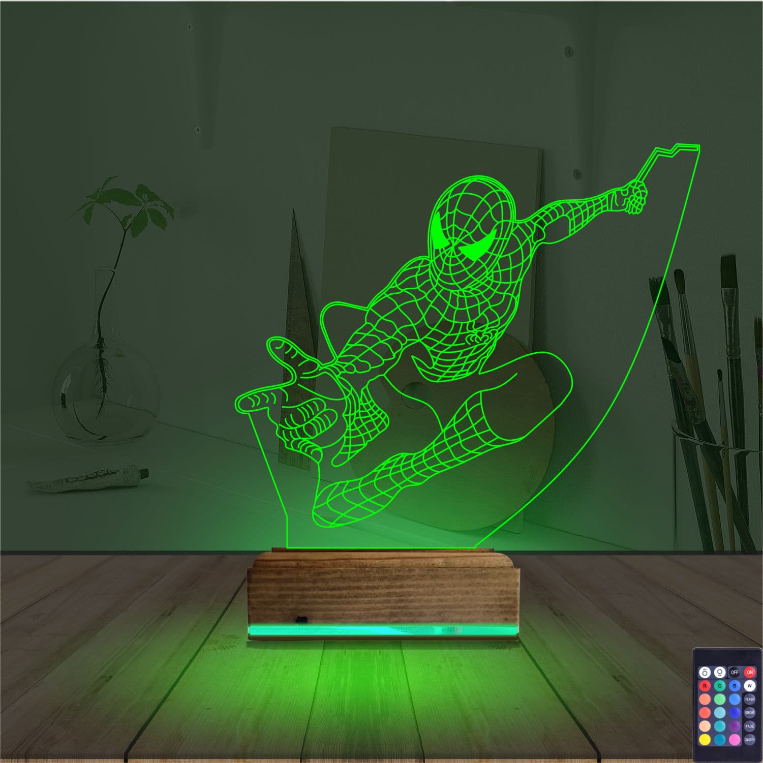Человек-паук — 3D LED Ночник | Подарок фанатам Marvel 6