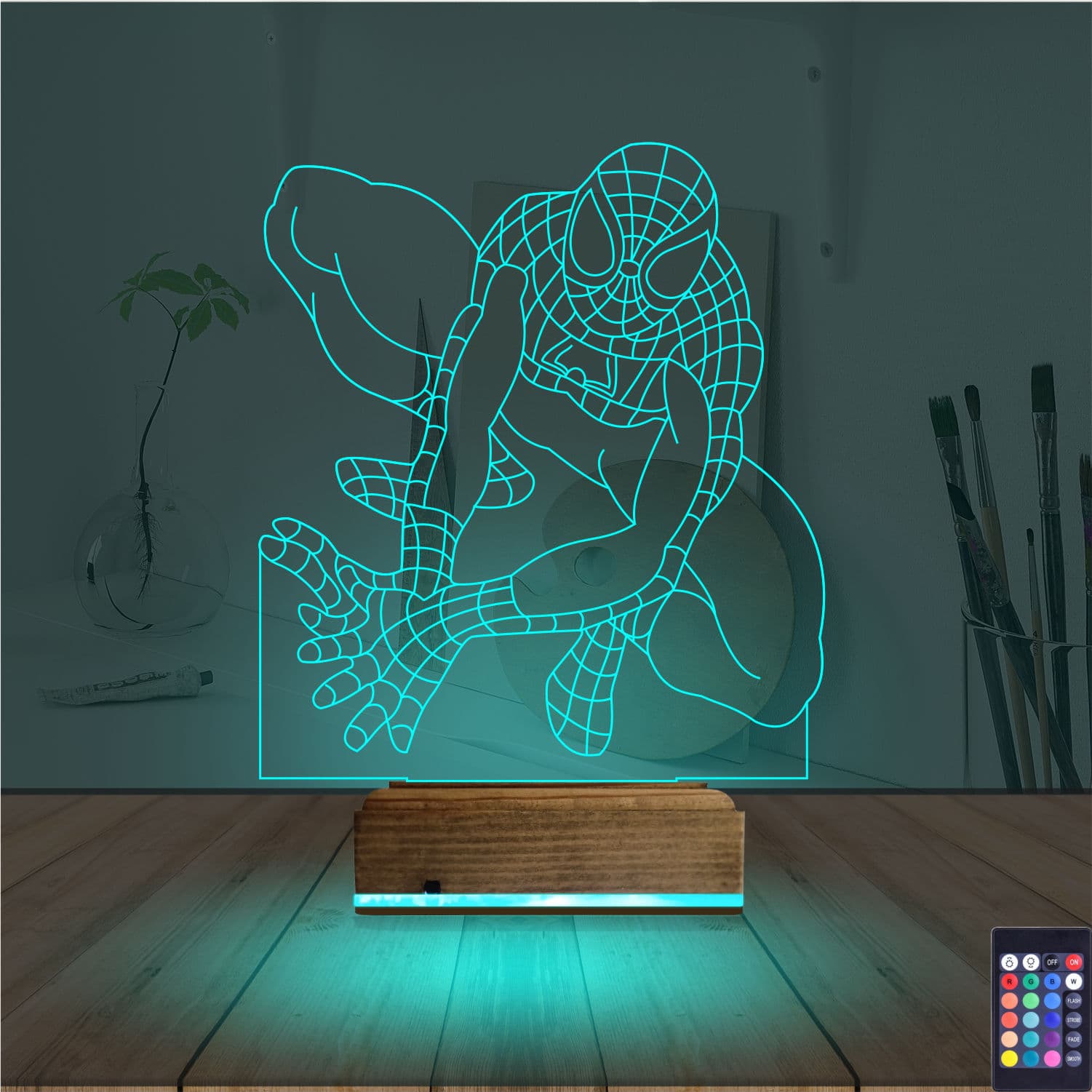 Человек-паук — 3D LED Ночник | Подарок фанату Marvel 3