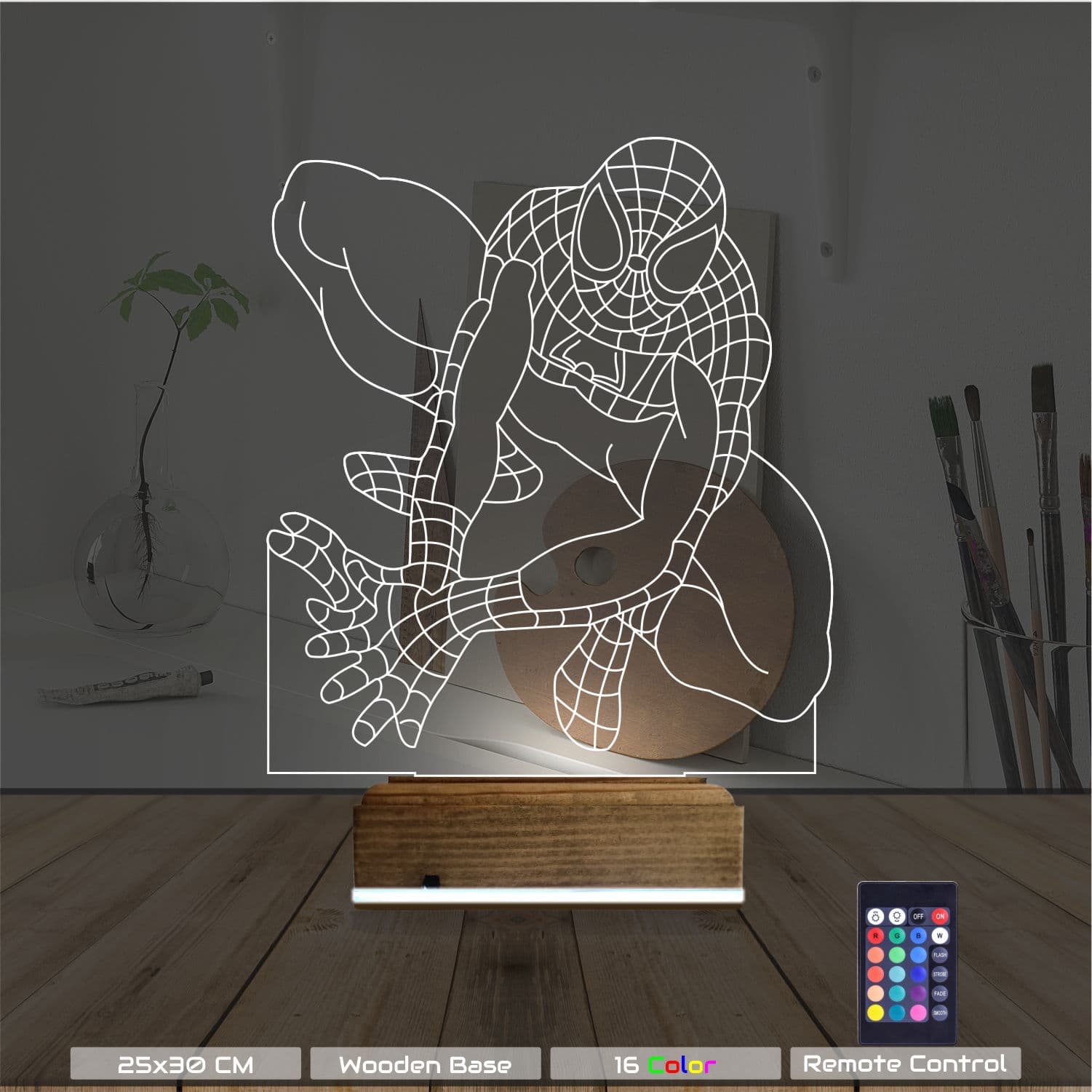Человек-паук — 3D LED Ночник | Подарок фанату Marvel 8