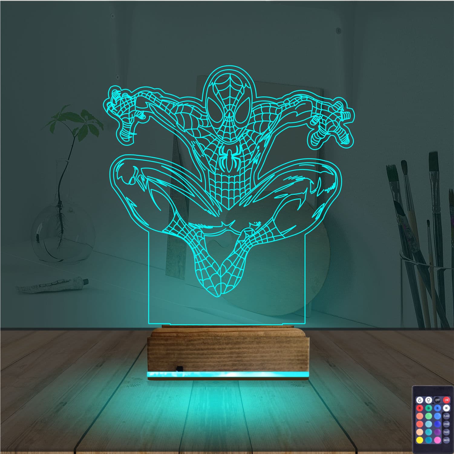 Человек-Паук — 3D LED Ночник | Подарок ребёнку 3