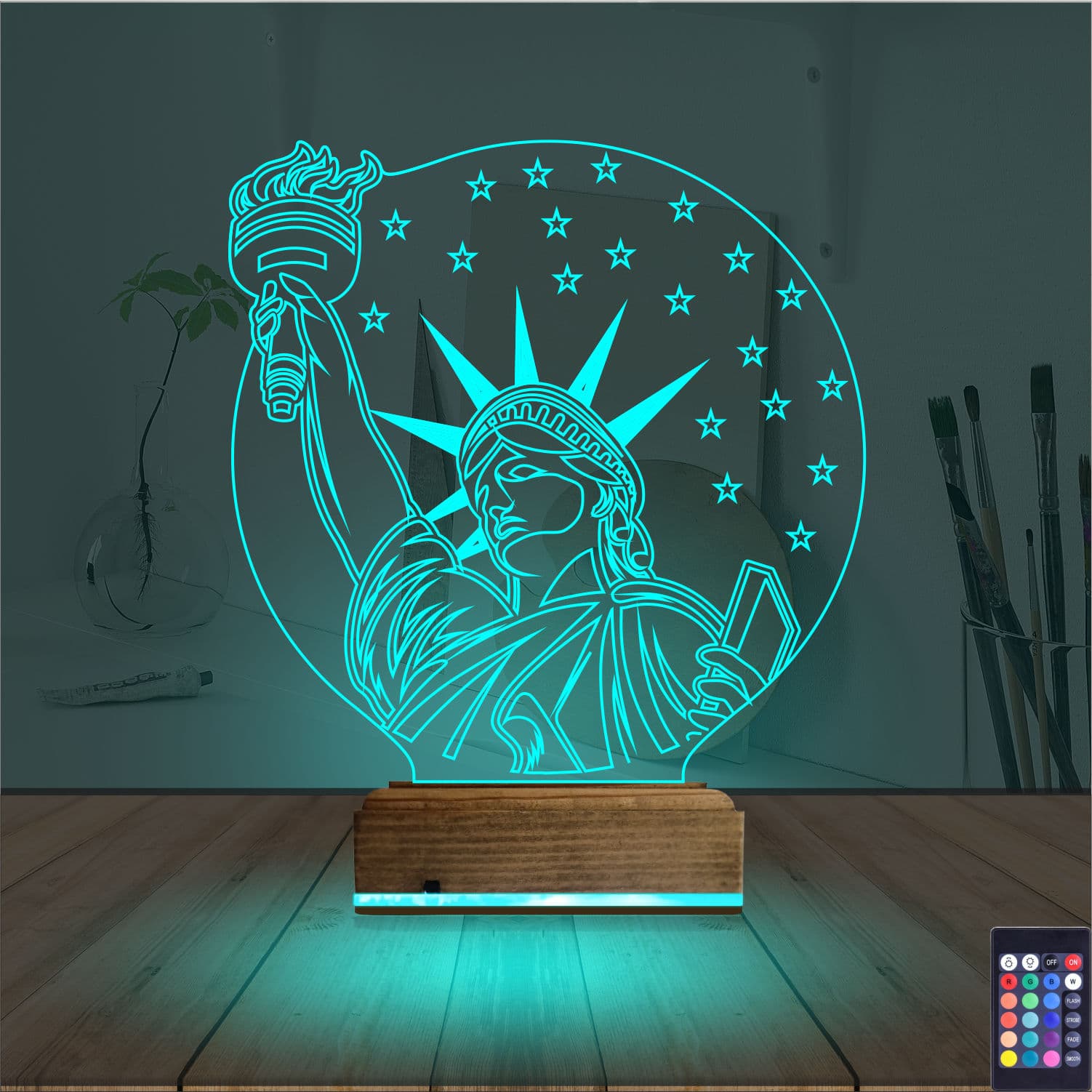 Статуя Свободы — 3D LED Ночник | Подарок путешественнику 3