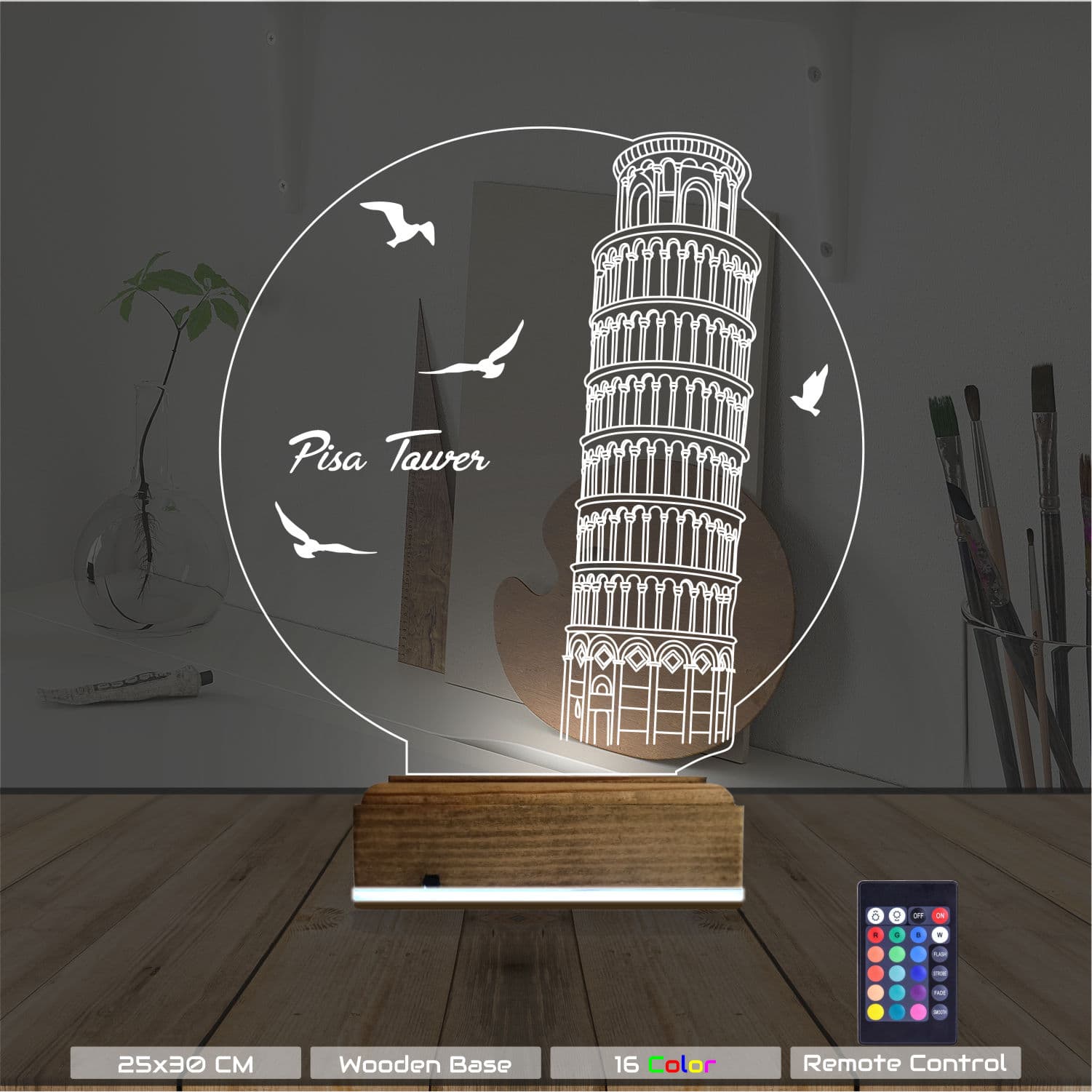 Пизанская башня 3D Ночник 8