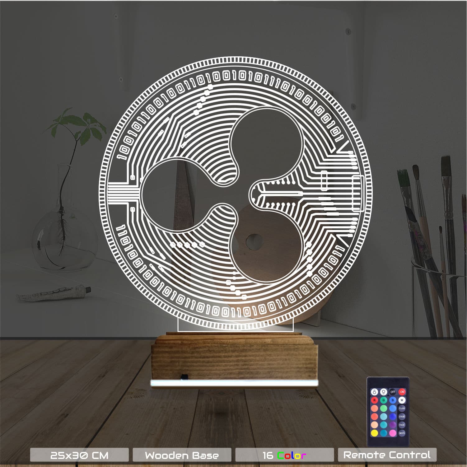 Ripple XRP — 3D LED Ночник | Подарок криптоэнтузиасту 8