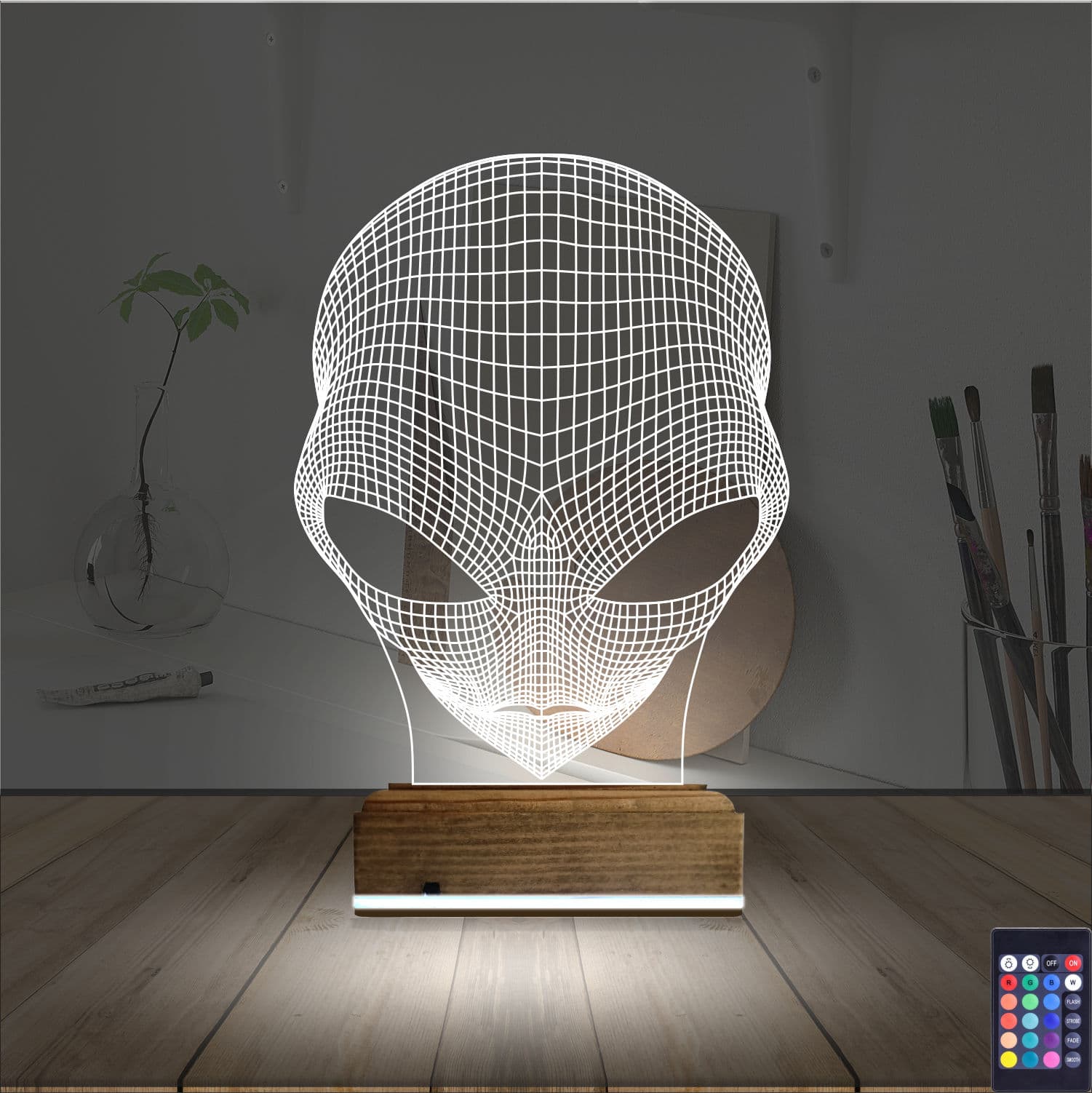 Инопланетянин — 3D LED Ночник | Подарок любителю космоса 2