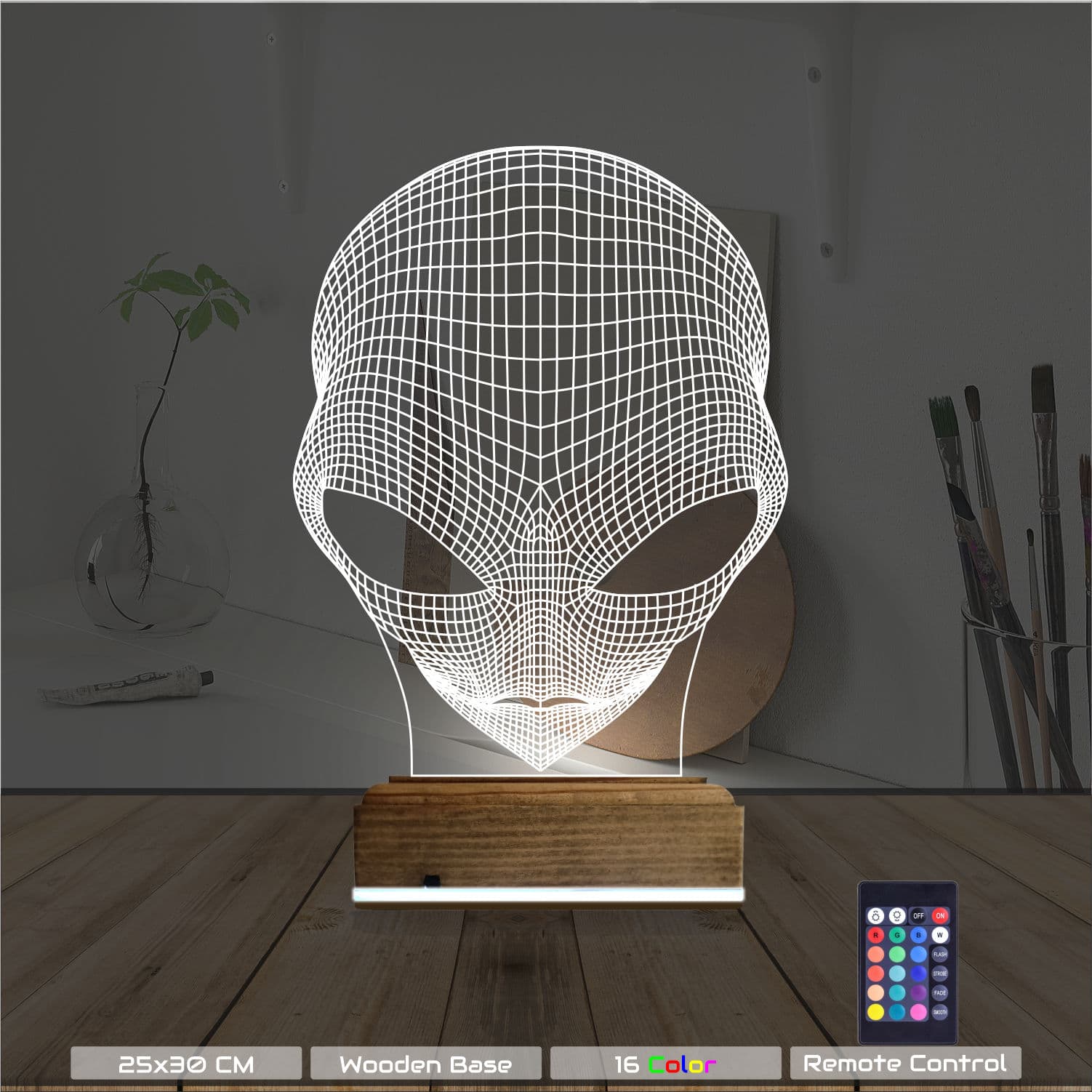 Инопланетянин — 3D LED Ночник | Подарок любителю космоса 8