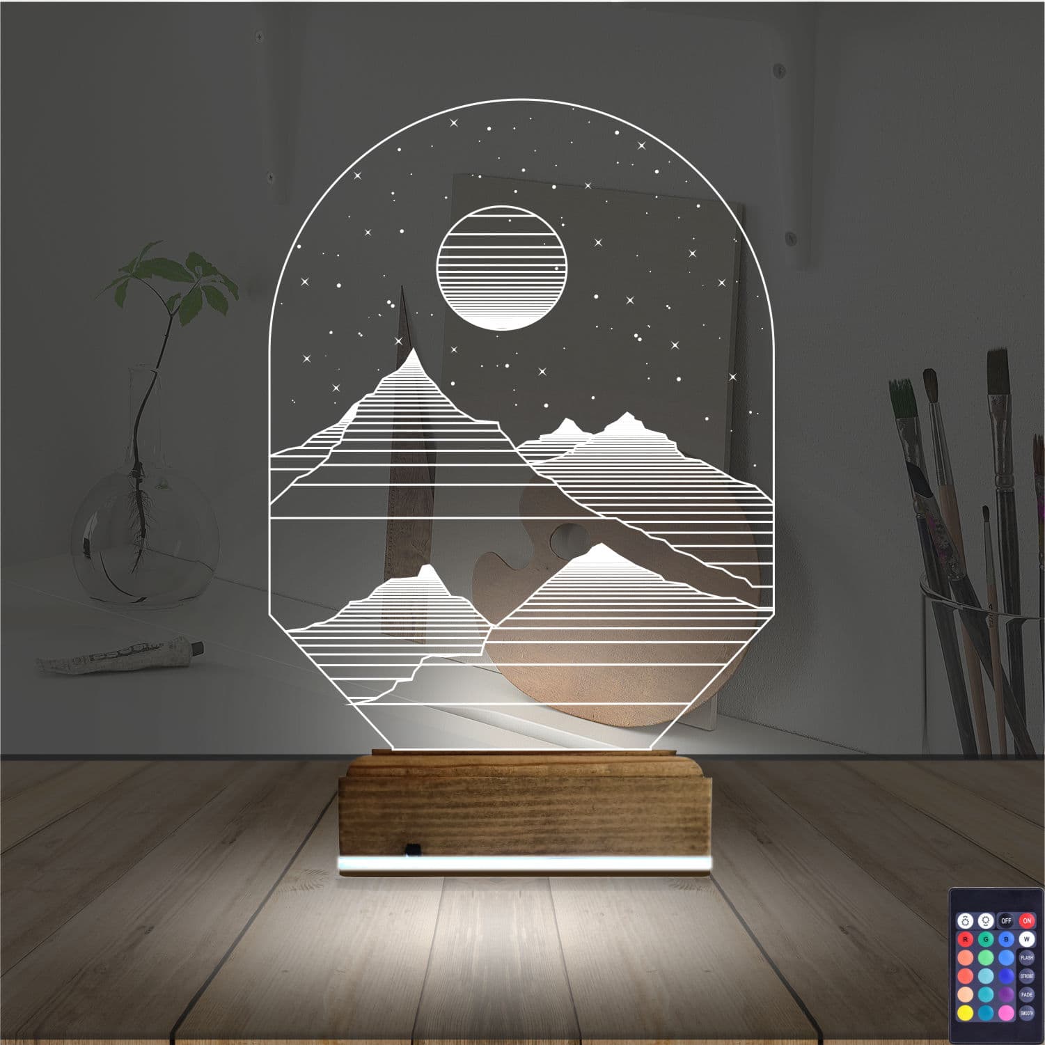 Горный пейзаж — 3D LED Ночник | Подарок для дома 2