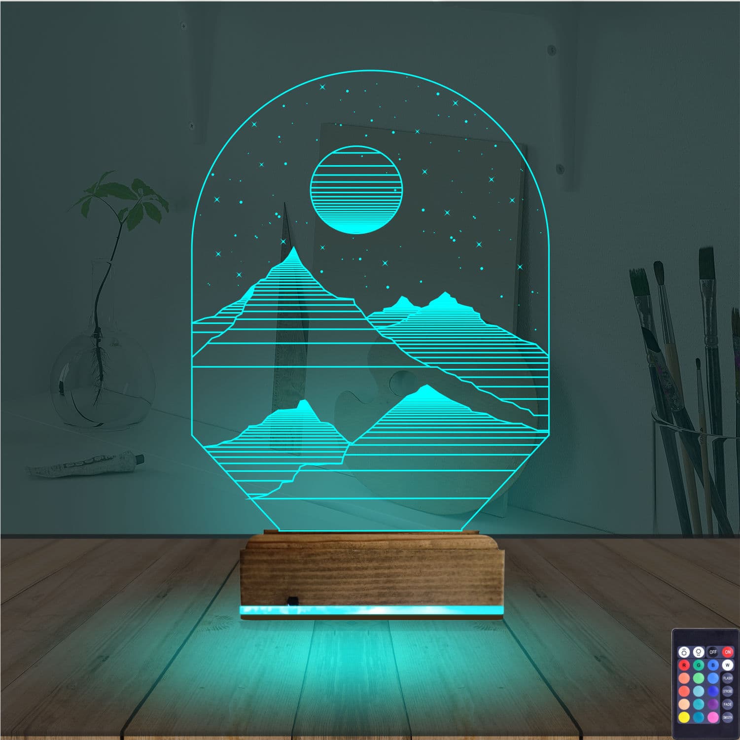 Горный пейзаж — 3D LED Ночник | Подарок для дома 3