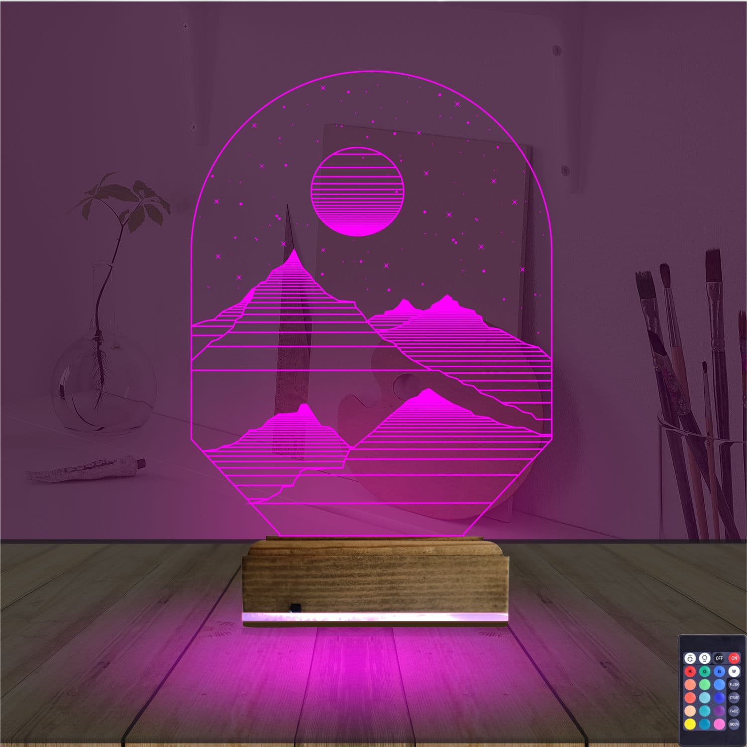 Горный пейзаж — 3D LED Ночник | Подарок для дома 4