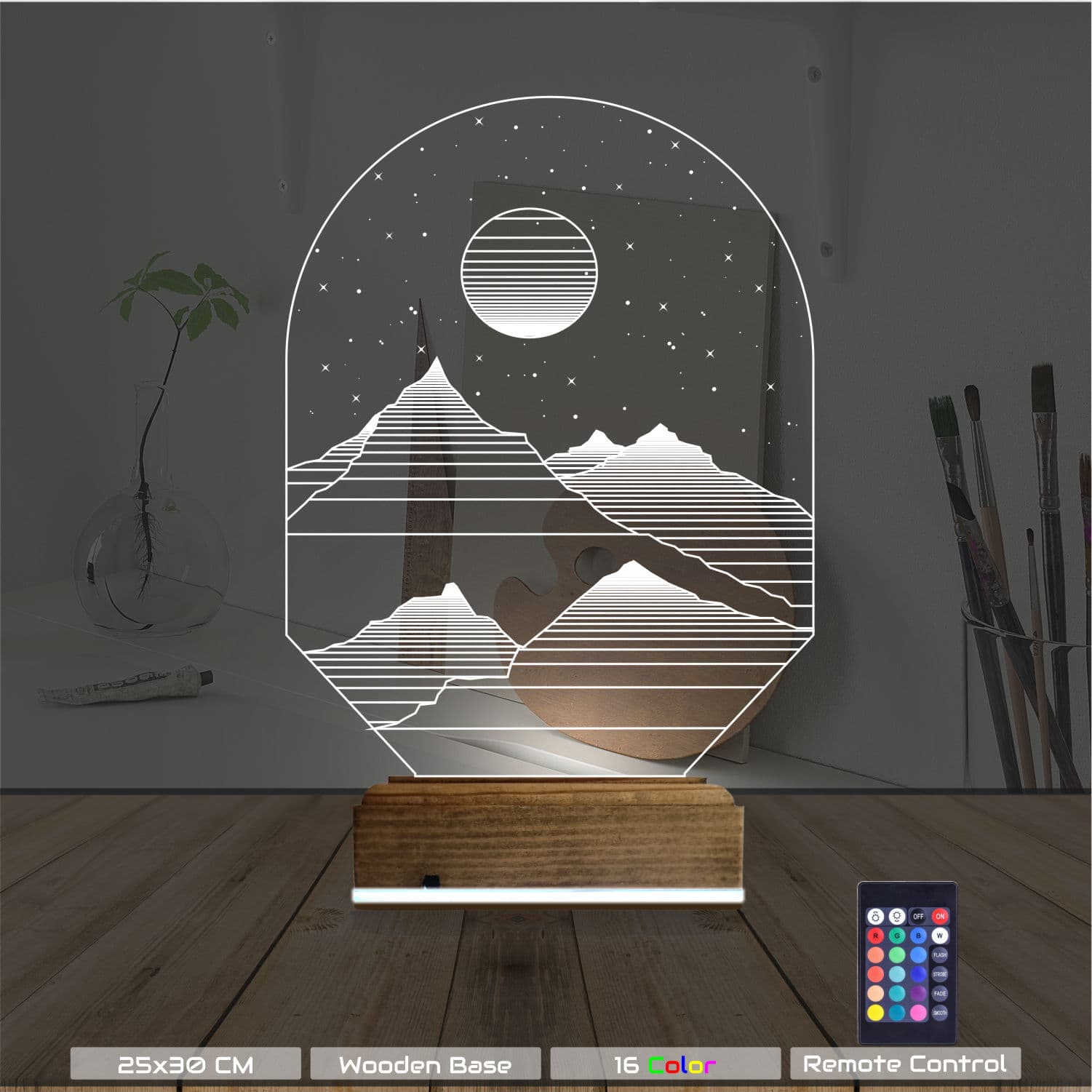 Горный пейзаж — 3D LED Ночник | Подарок для дома 8