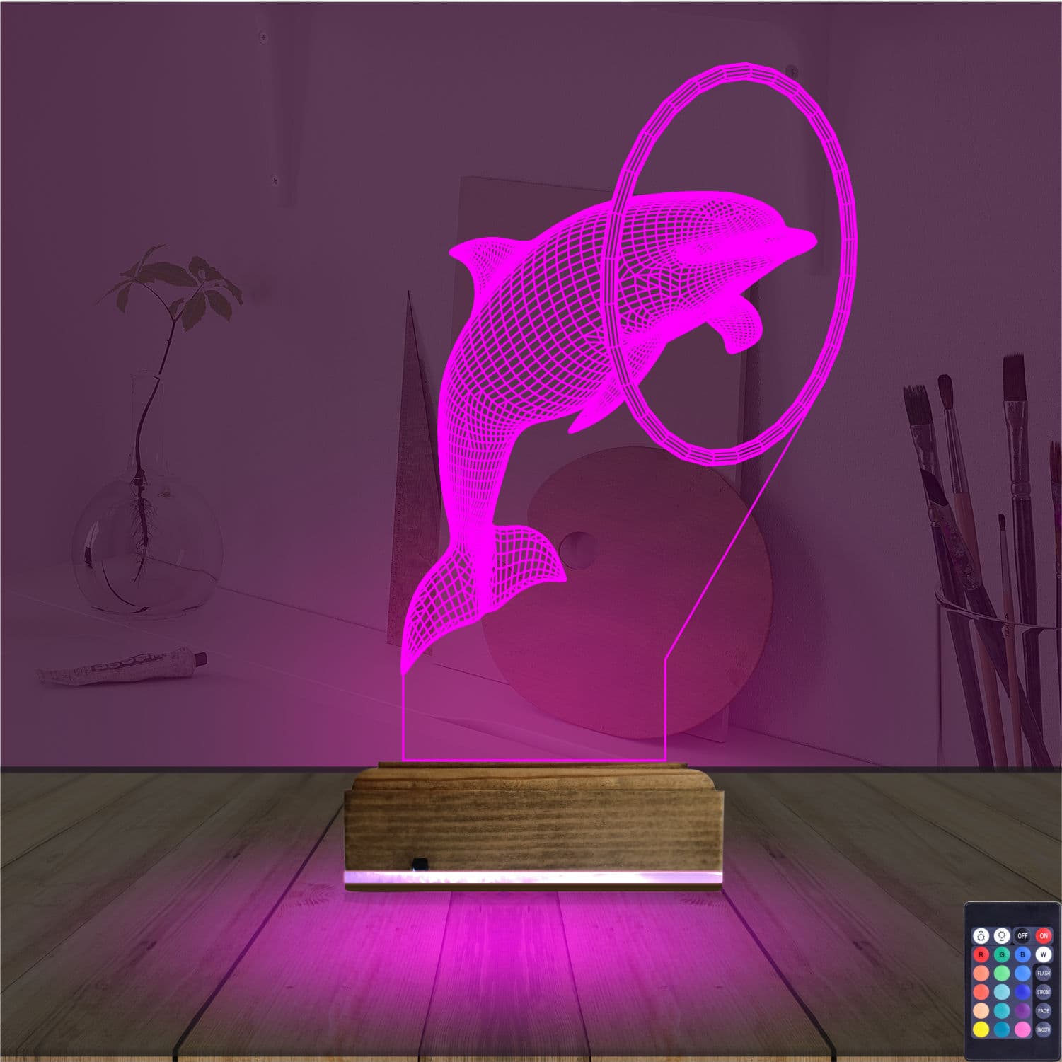 Дельфин — 3D LED Ночник | Подарок детям и близким 4