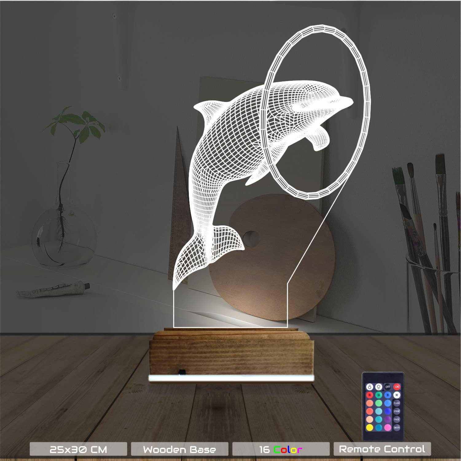 Дельфин — 3D LED Ночник | Подарок детям и близким 8