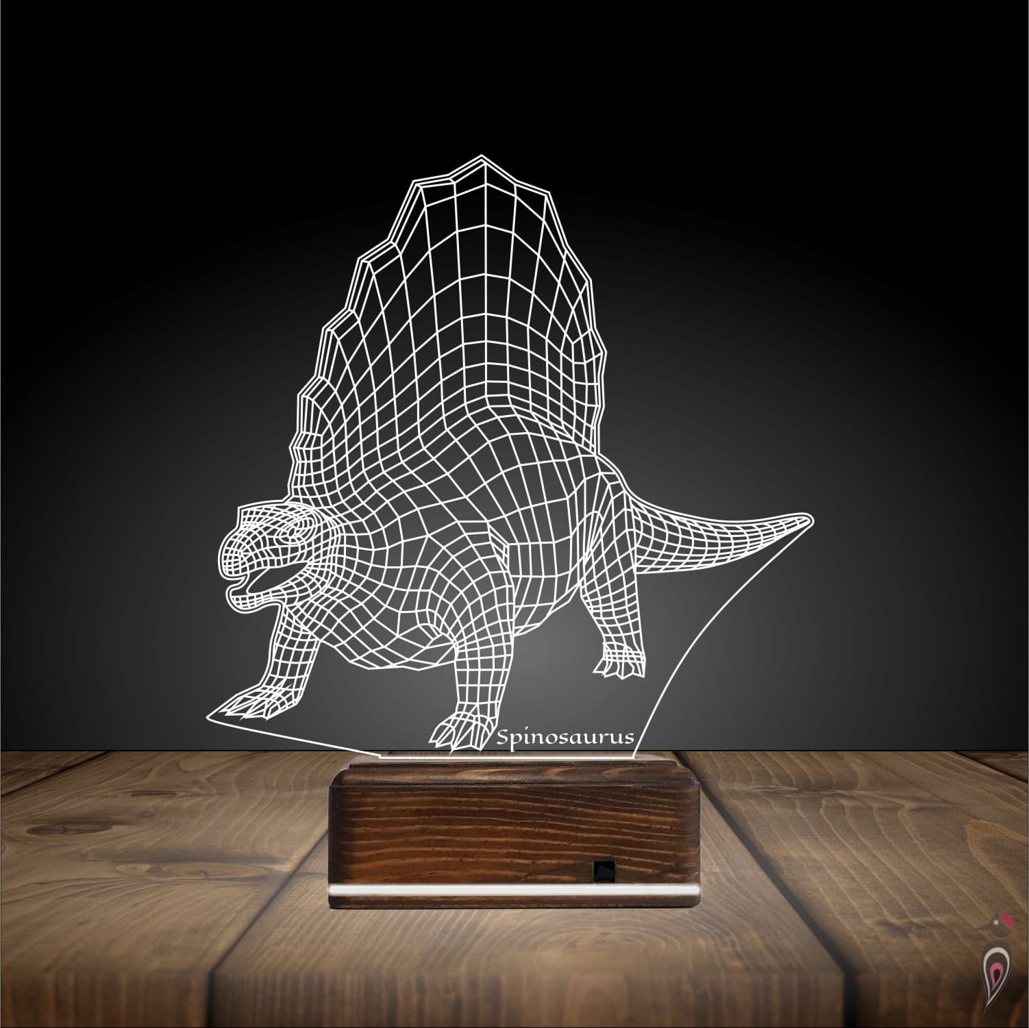 Спинозавр — 3D LED Ночник | Подарок ребёнку 3