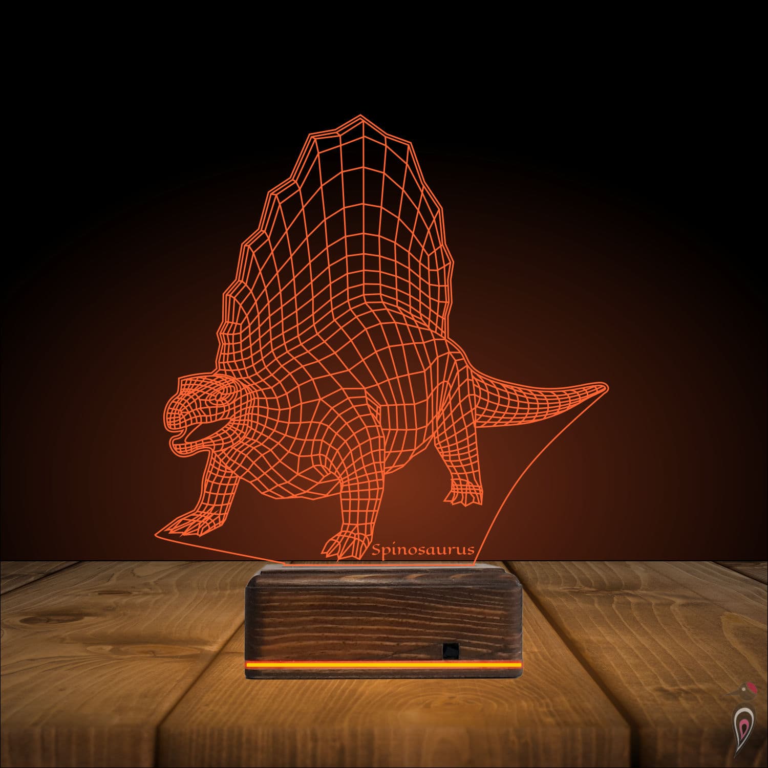 Спинозавр — 3D LED Ночник | Подарок ребёнку 9