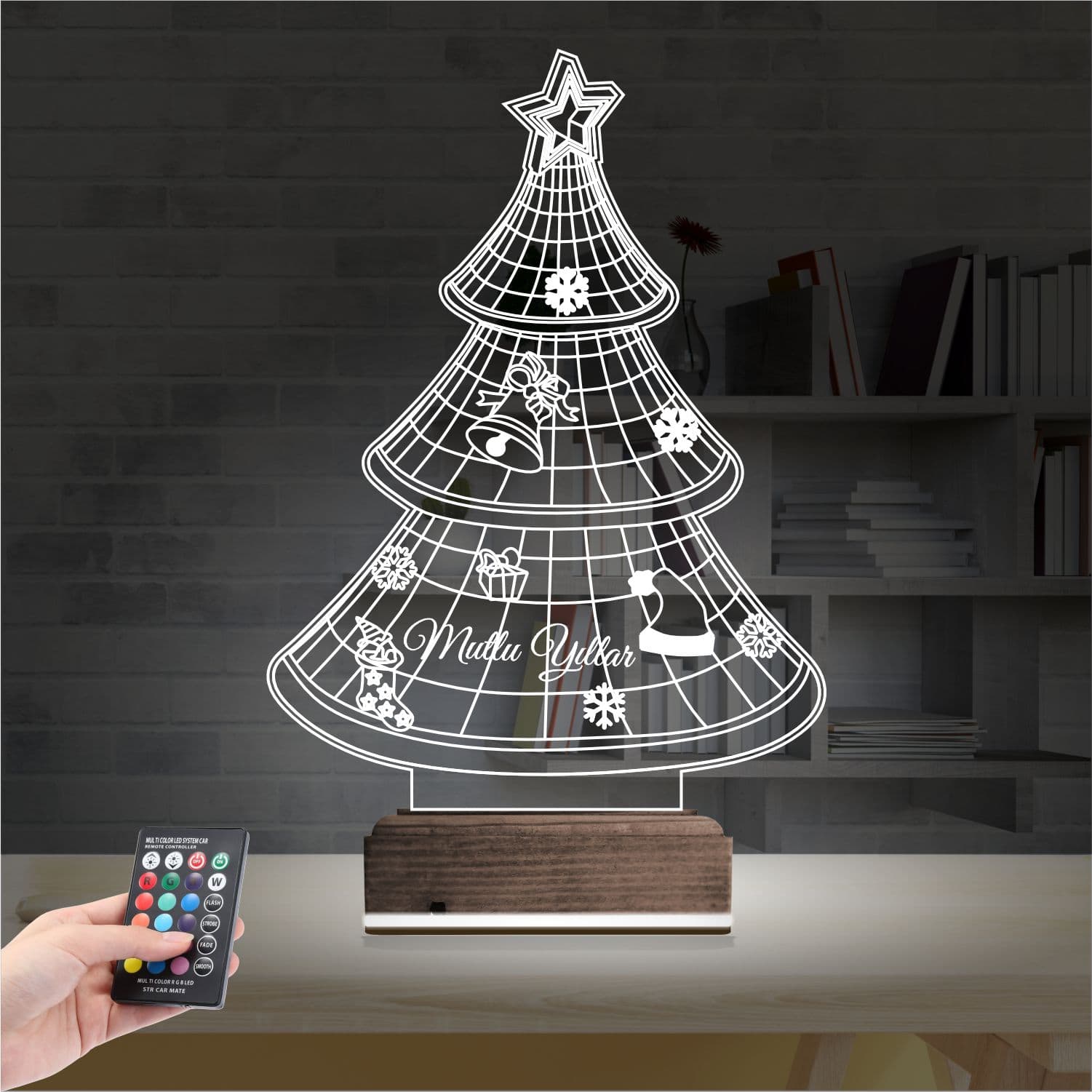 Новогодняя Ёлка — 3D LED Ночник | Подарок на Новый год 2