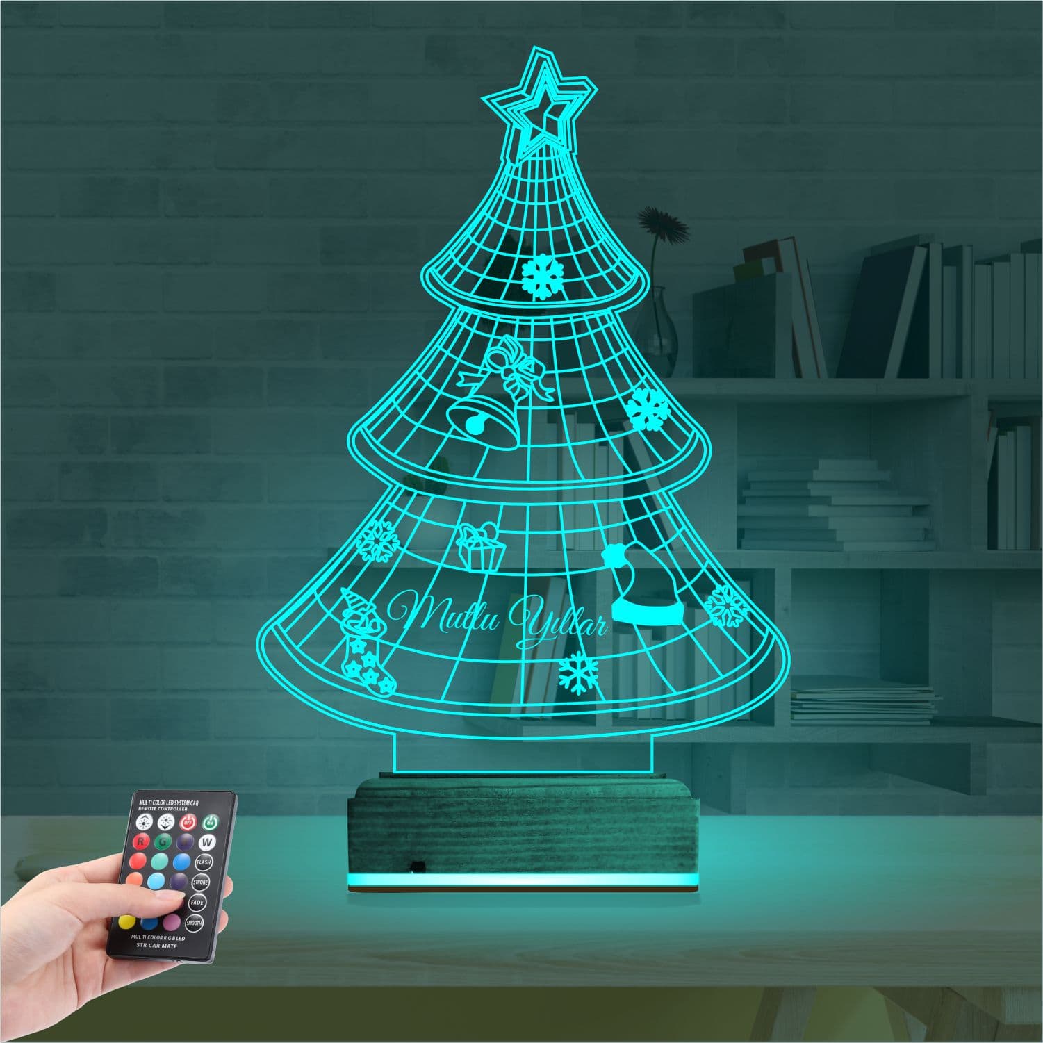 Новогодняя Ёлка — 3D LED Ночник | Подарок на Новый год 3