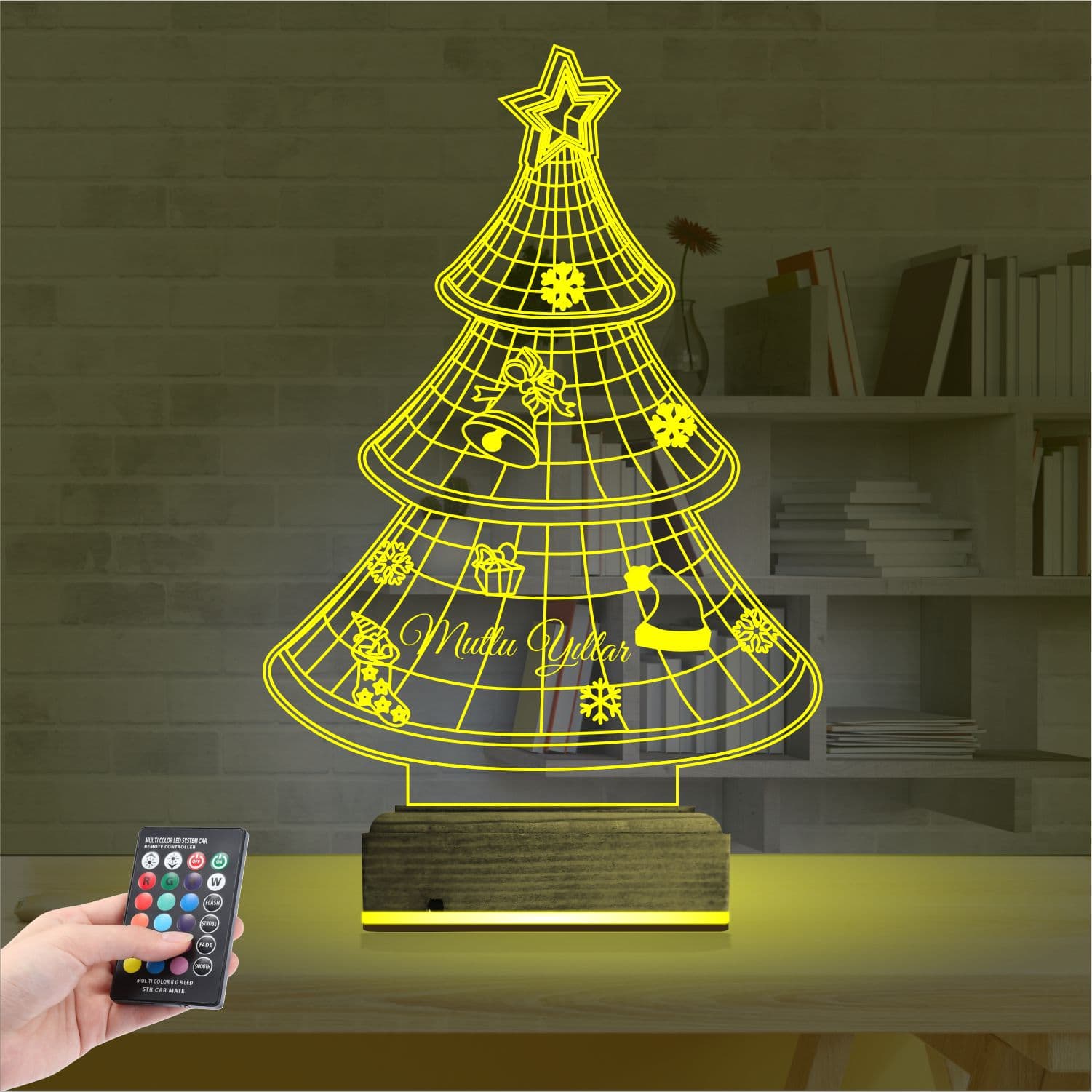 Новогодняя Ёлка — 3D LED Ночник | Подарок на Новый год 5