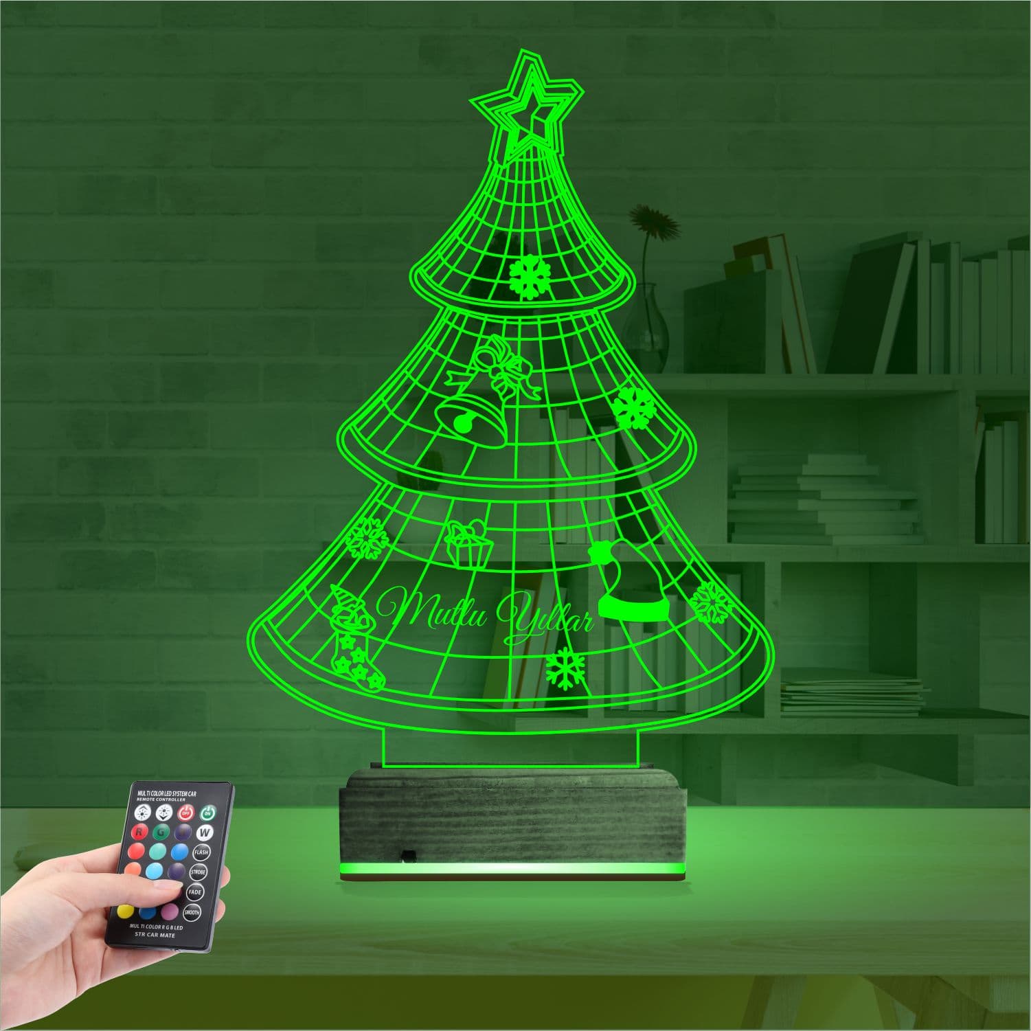 Новогодняя Ёлка — 3D LED Ночник | Подарок на Новый год 6