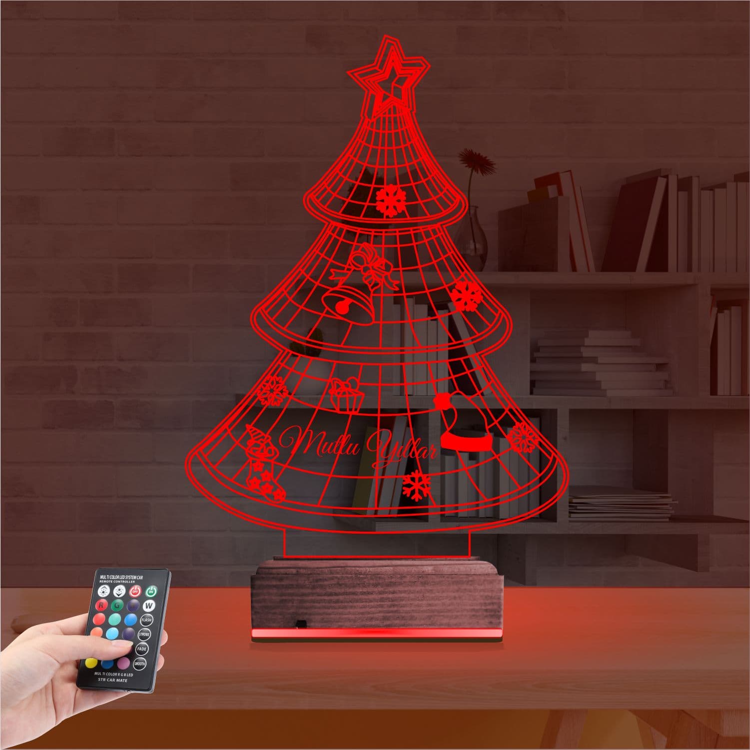 Новогодняя Ёлка — 3D LED Ночник | Подарок на Новый год 7