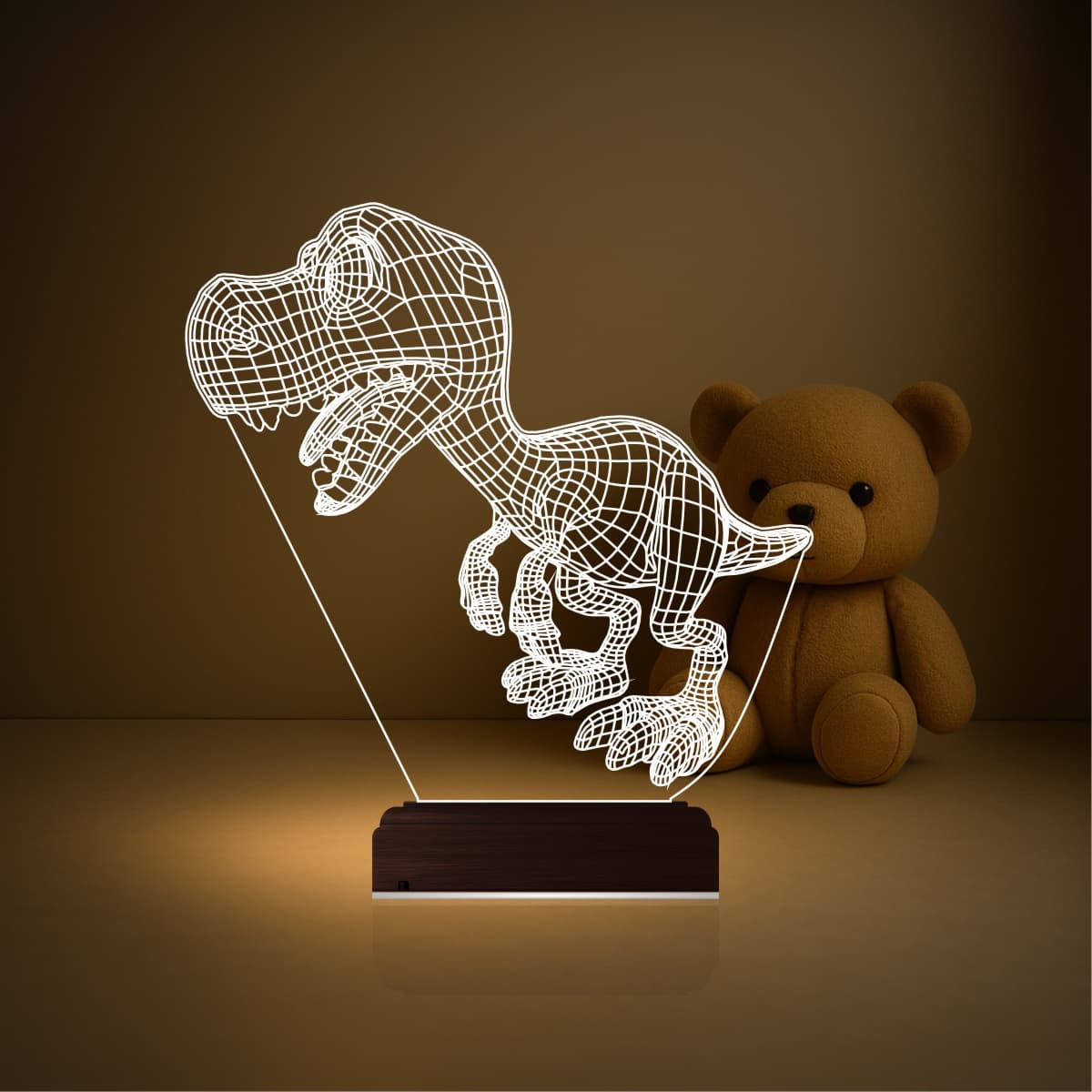 Динозавр T-Rex — 3D LED Ночник | Подарок ребёнку 6