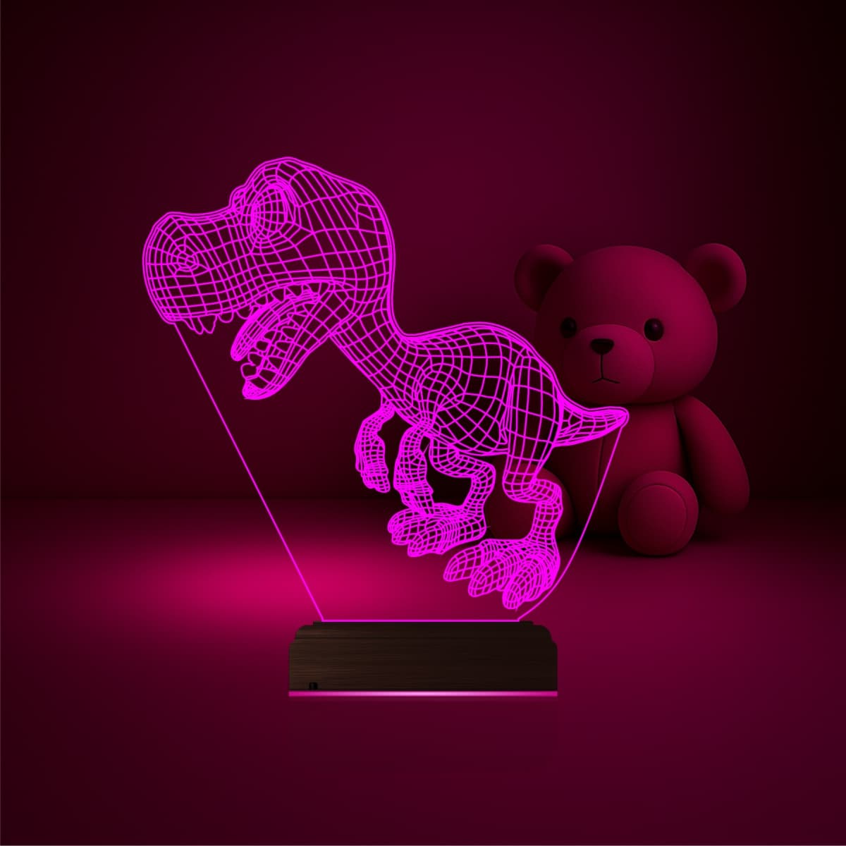 Динозавр T-Rex — 3D LED Ночник | Подарок ребёнку 7