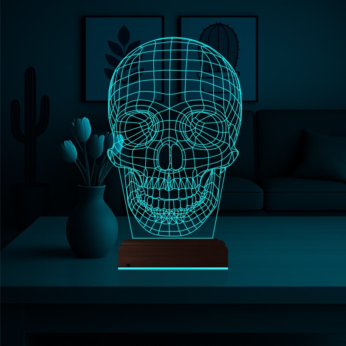 Череп — 3D LED Ночник | Подарок мужчине или другу 3