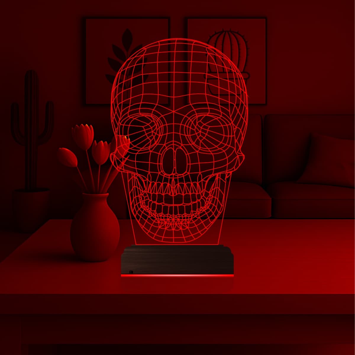 Череп — 3D LED Ночник | Подарок мужчине или другу 6