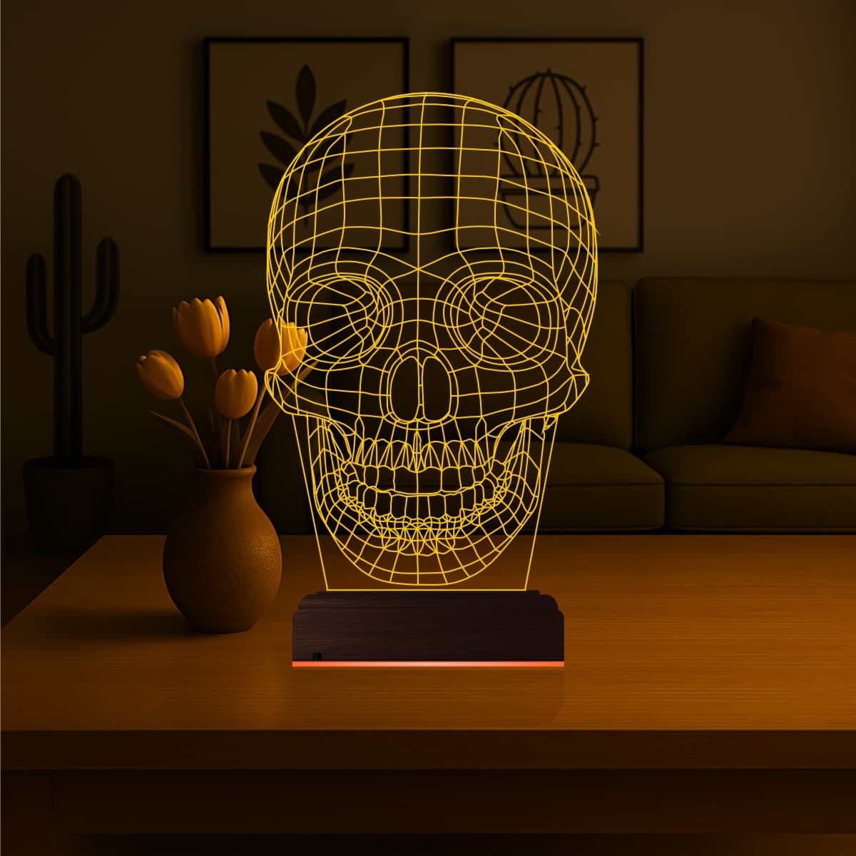 Череп — 3D LED Ночник | Подарок мужчине или другу 7