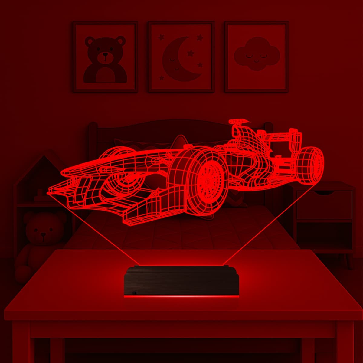 Болид Формулы-1 — 3D LED Ночник | Подарок мужчине 4