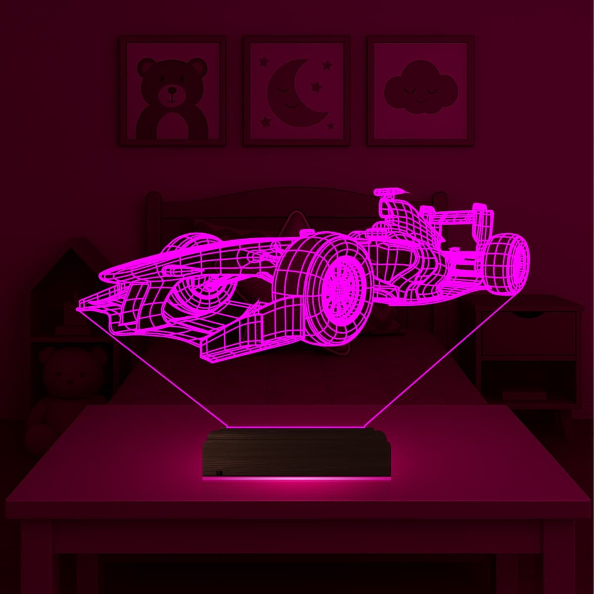 Болид Формулы-1 — 3D LED Ночник | Подарок мужчине 6