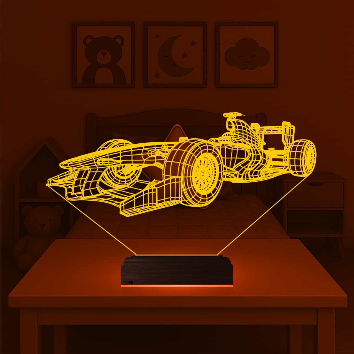 Болид Формулы-1 — 3D LED Ночник | Подарок мужчине 7