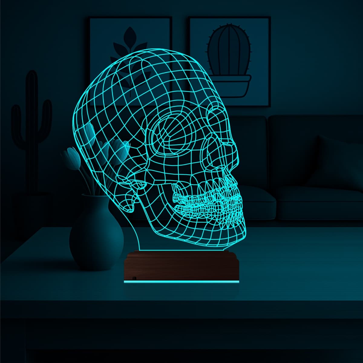 Череп — 3D LED Ночник | Подарок мужчине или другу 3