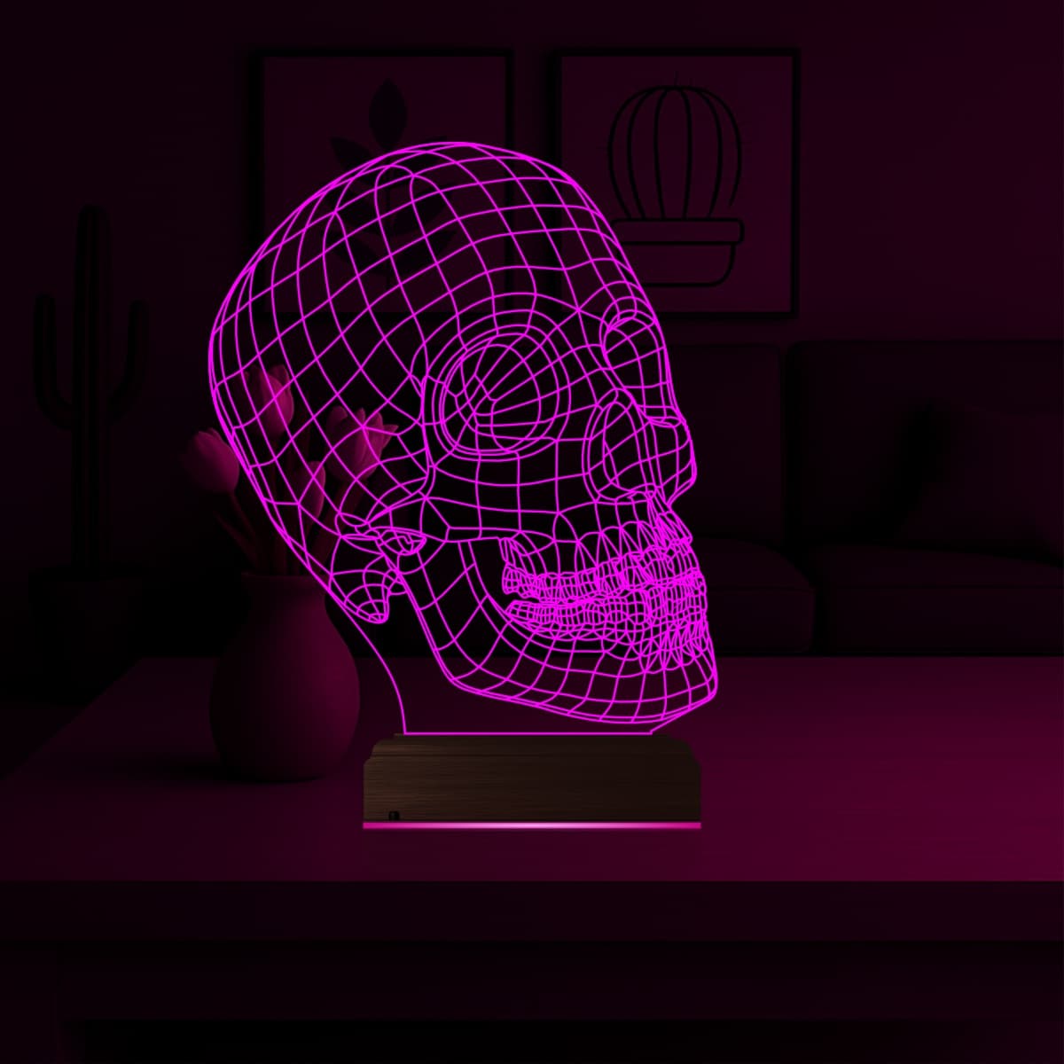 Череп — 3D LED Ночник | Подарок мужчине или другу 4