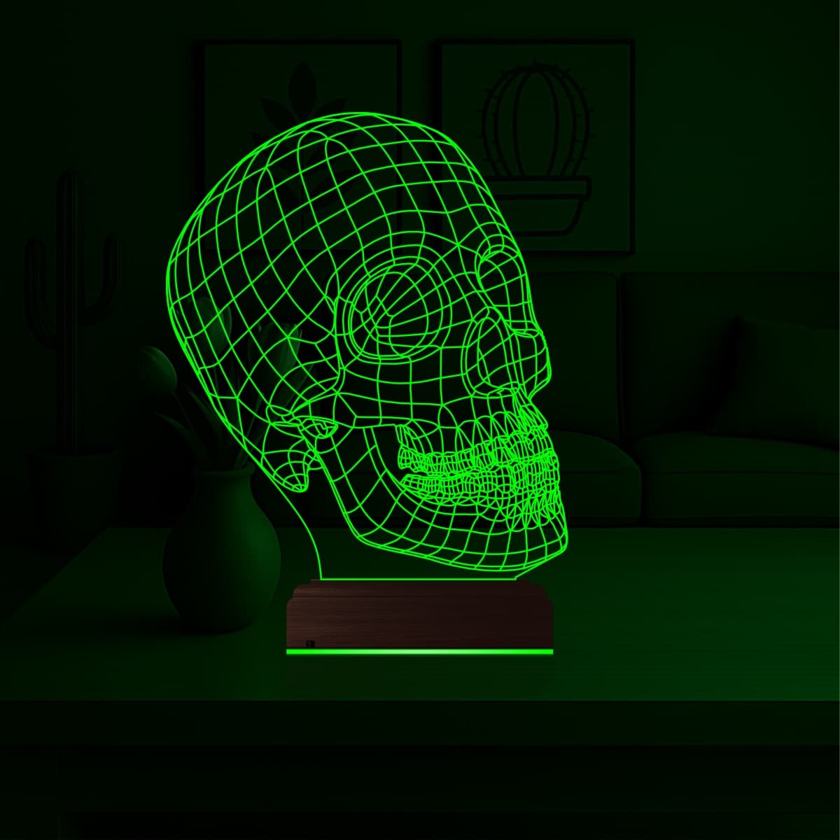 Череп — 3D LED Ночник | Подарок мужчине или другу 5