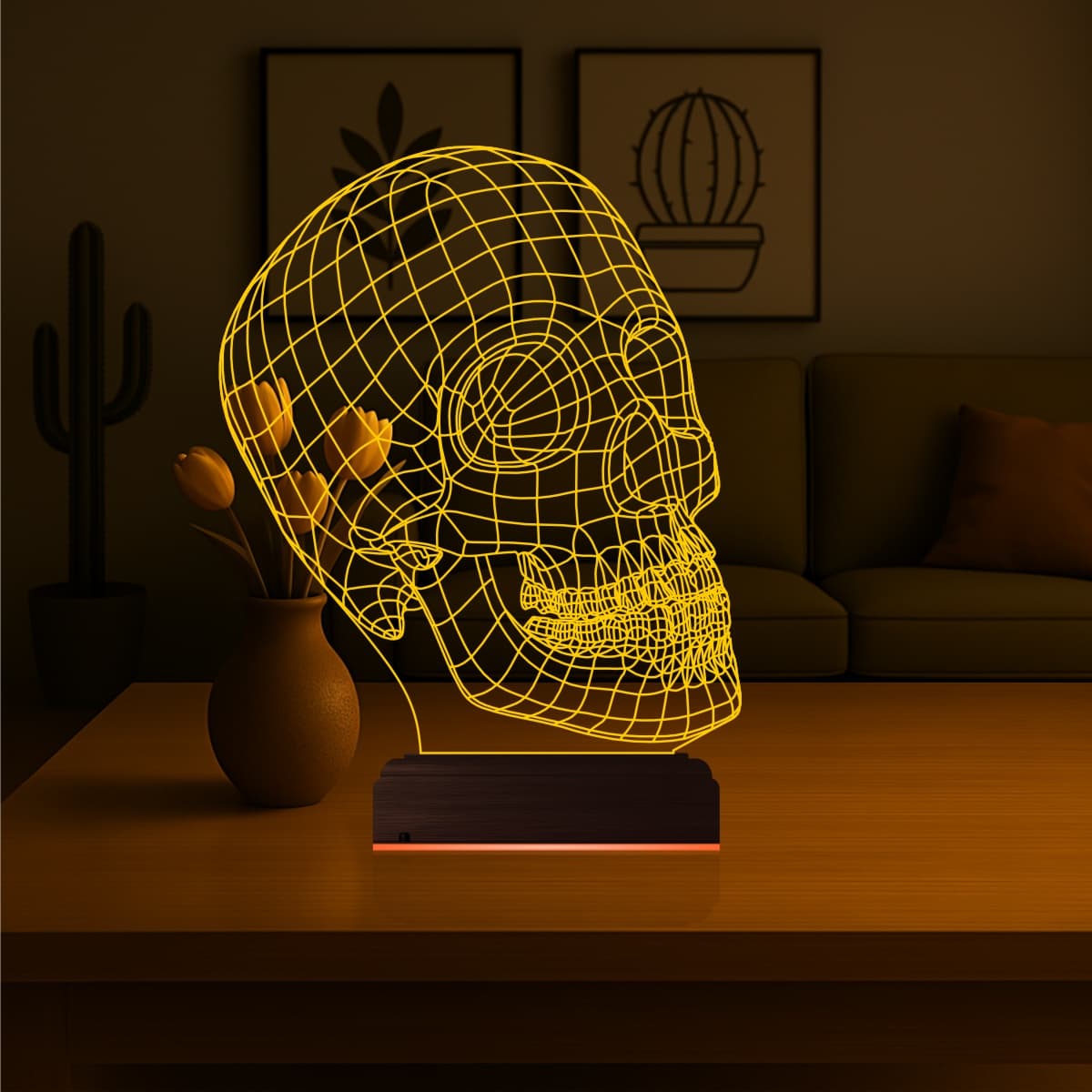 Череп — 3D LED Ночник | Подарок мужчине или другу 7