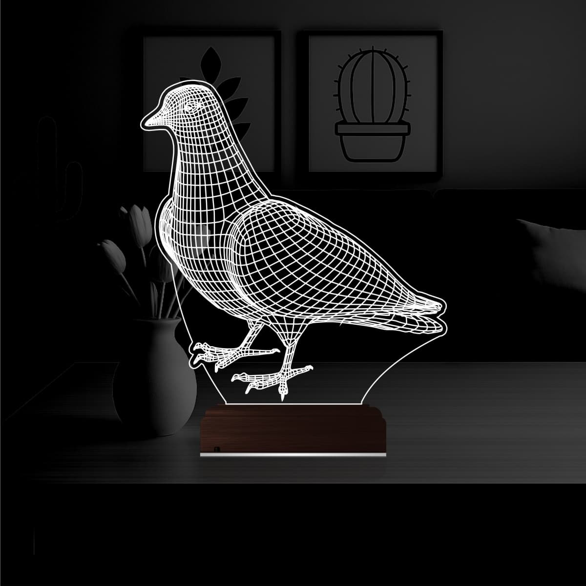 Голубь 3D Ночник 1