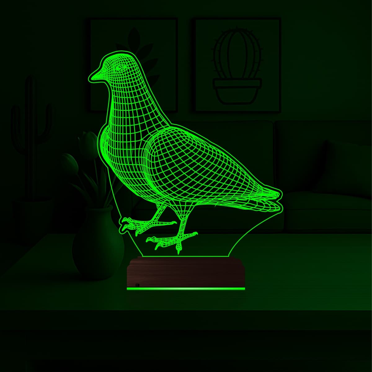 Голубь 3D Ночник 5