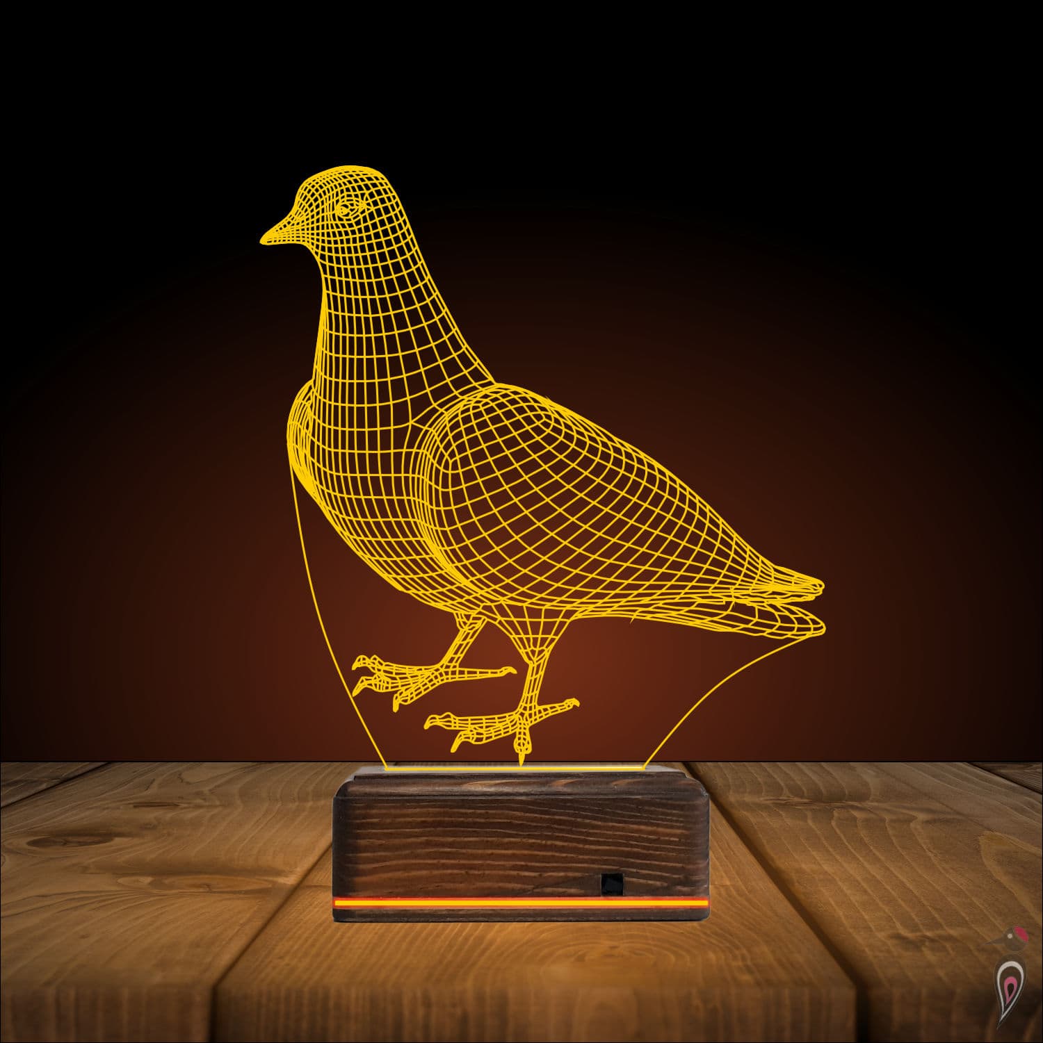 Голубь 3D Ночник 9